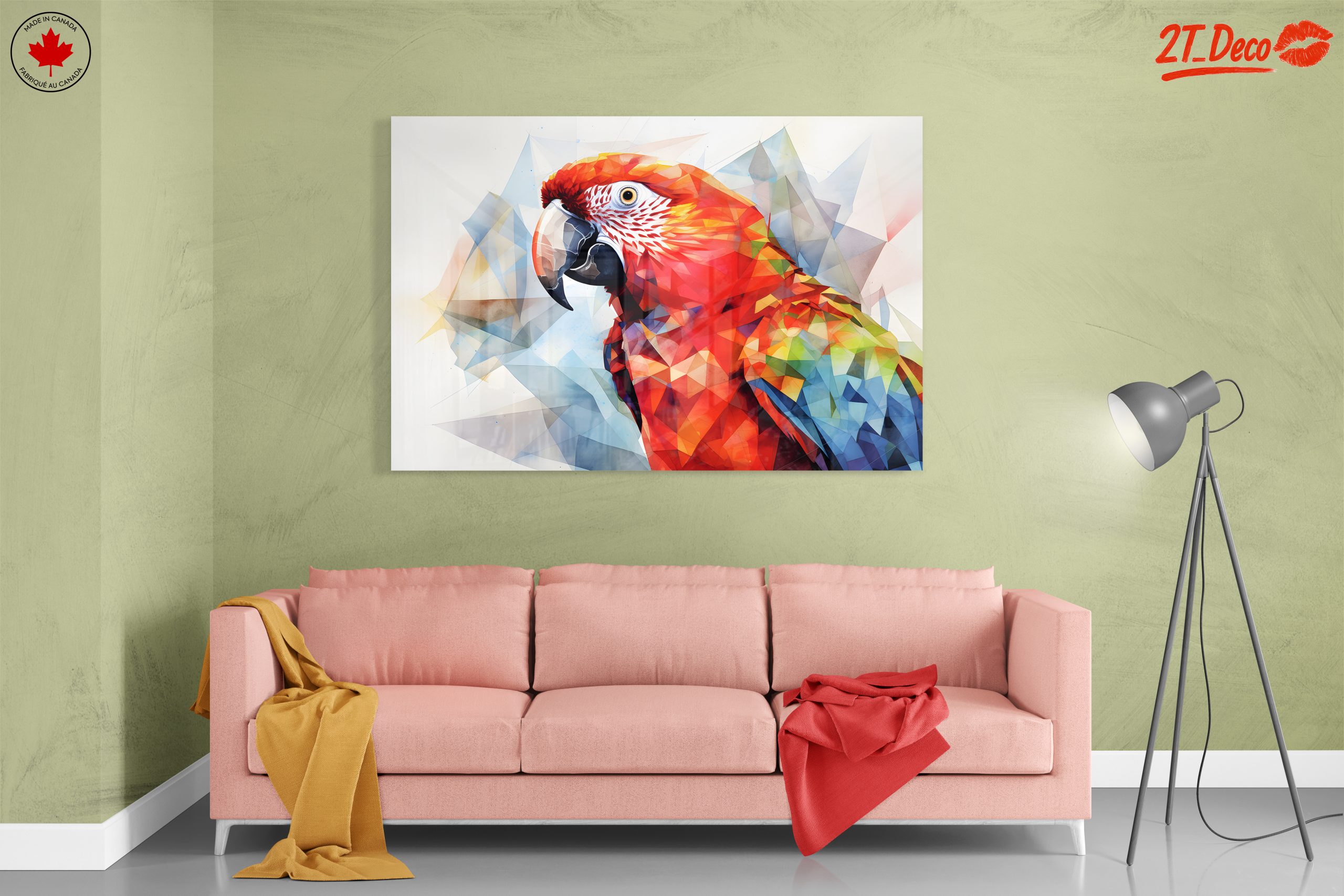 Vibrant Geometric Parrot Artwork - Image 7