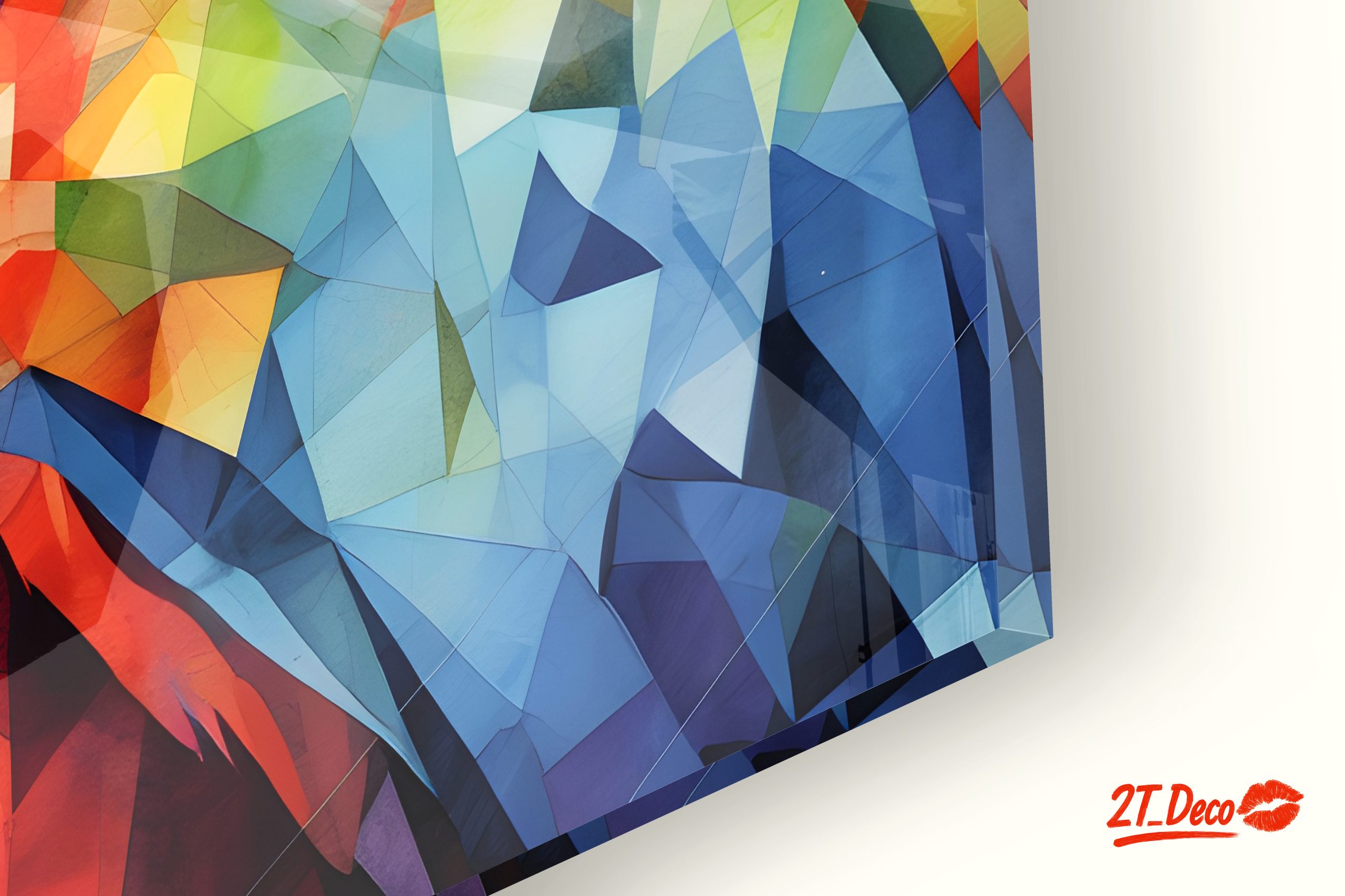 Vibrant Geometric Parrot Artwork - Image 9
