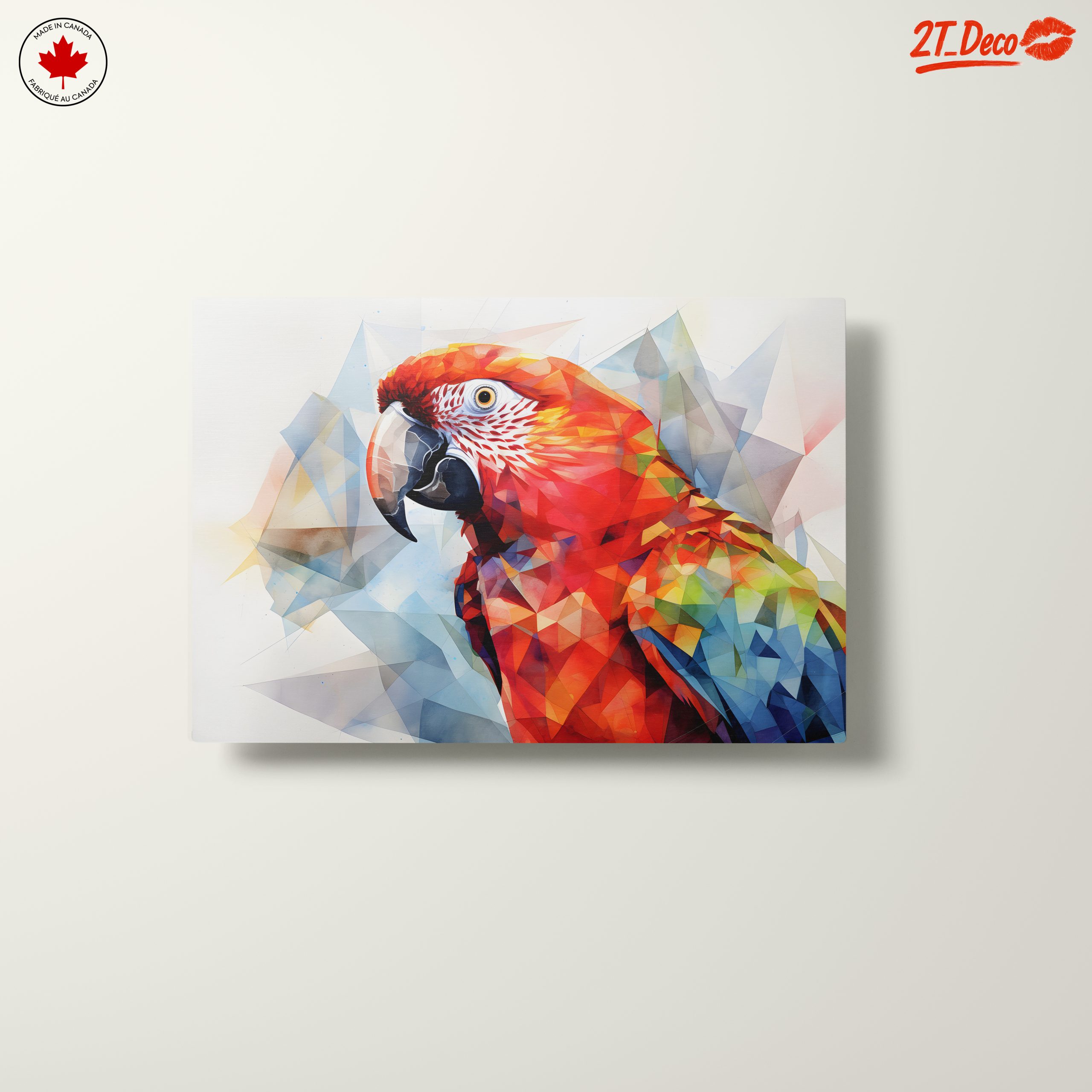 Vibrant Geometric Parrot Artwork - Image 10