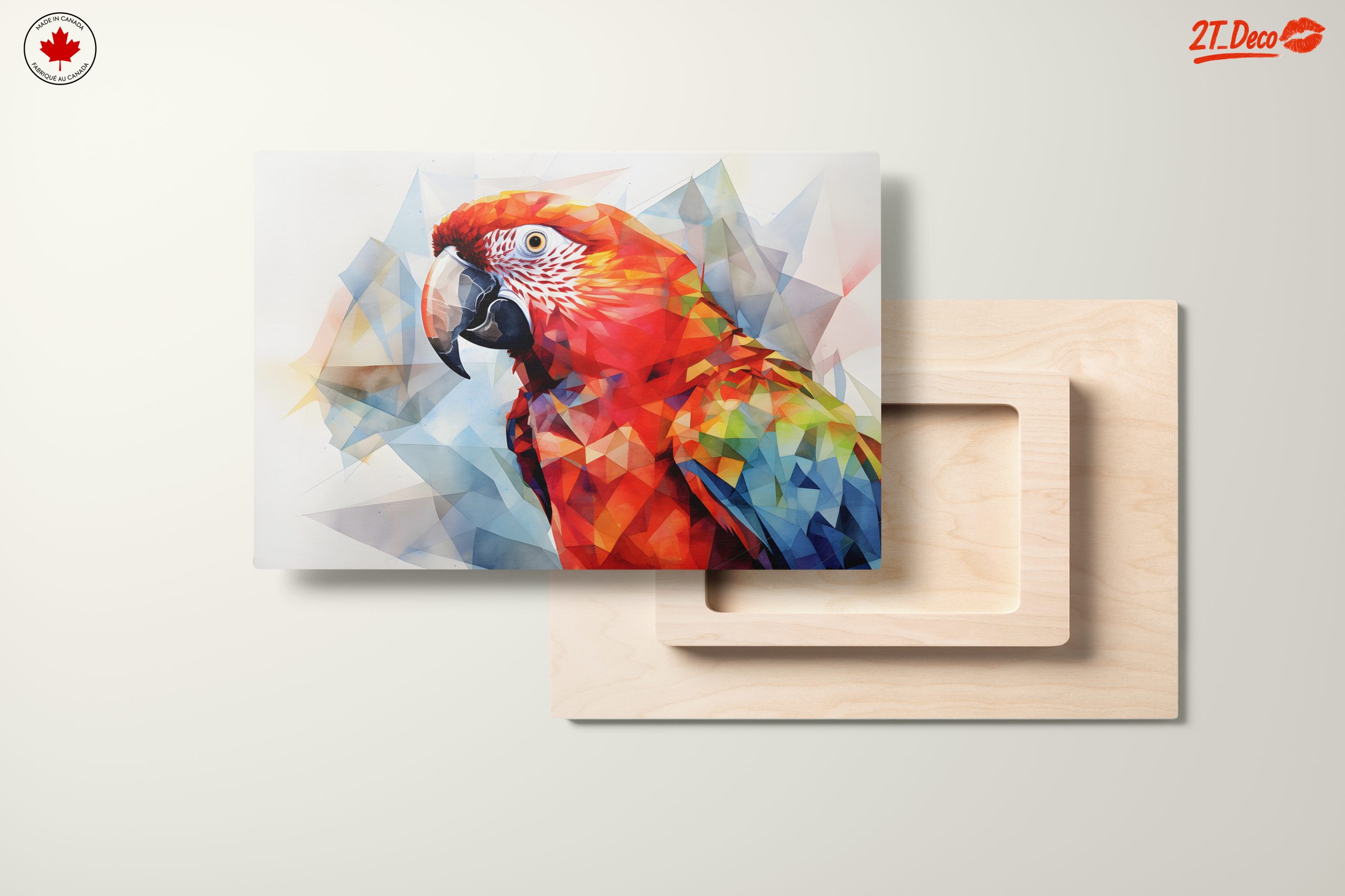 Vibrant Geometric Parrot Artwork - Image 11
