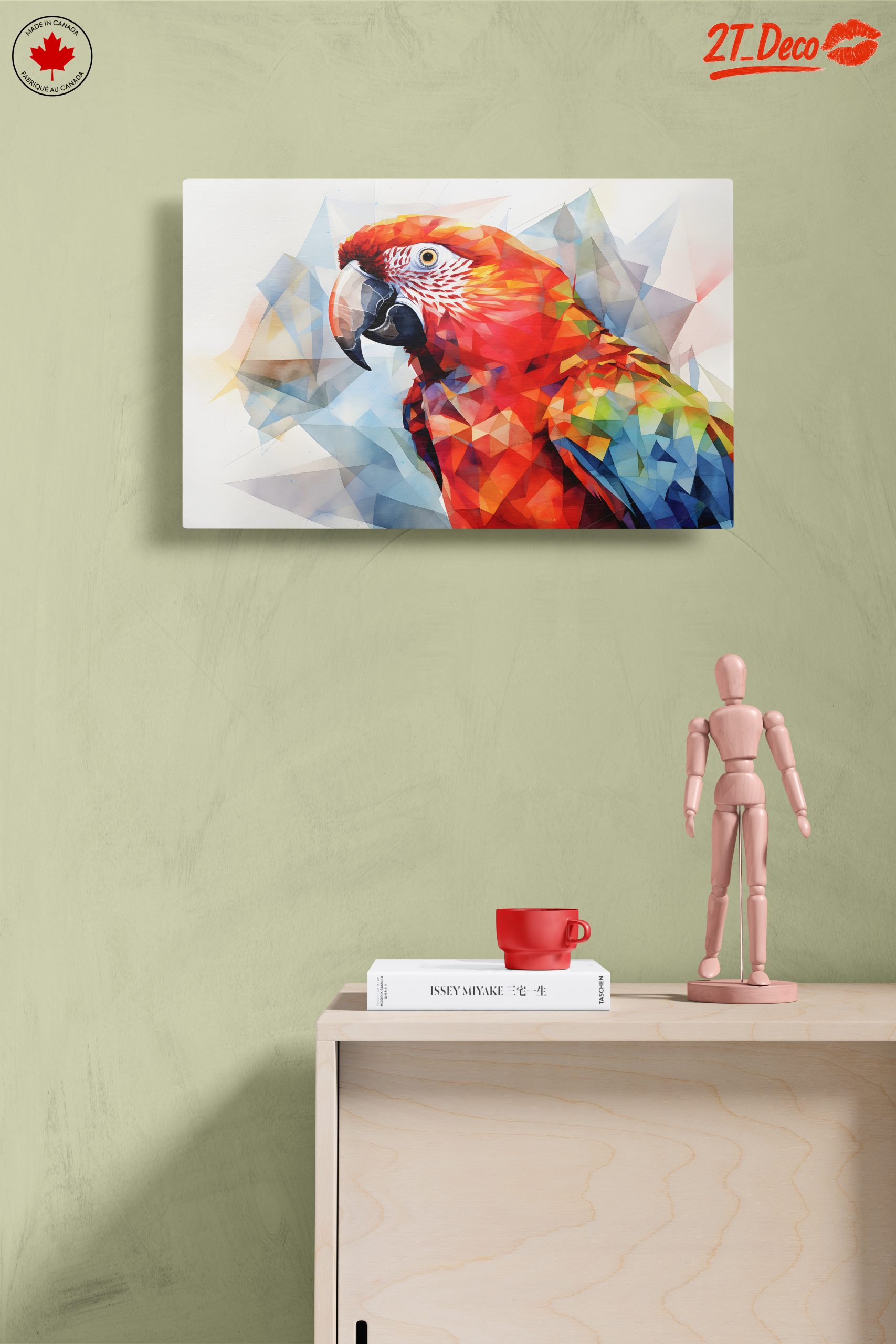 Vibrant Geometric Parrot Artwork - Image 14