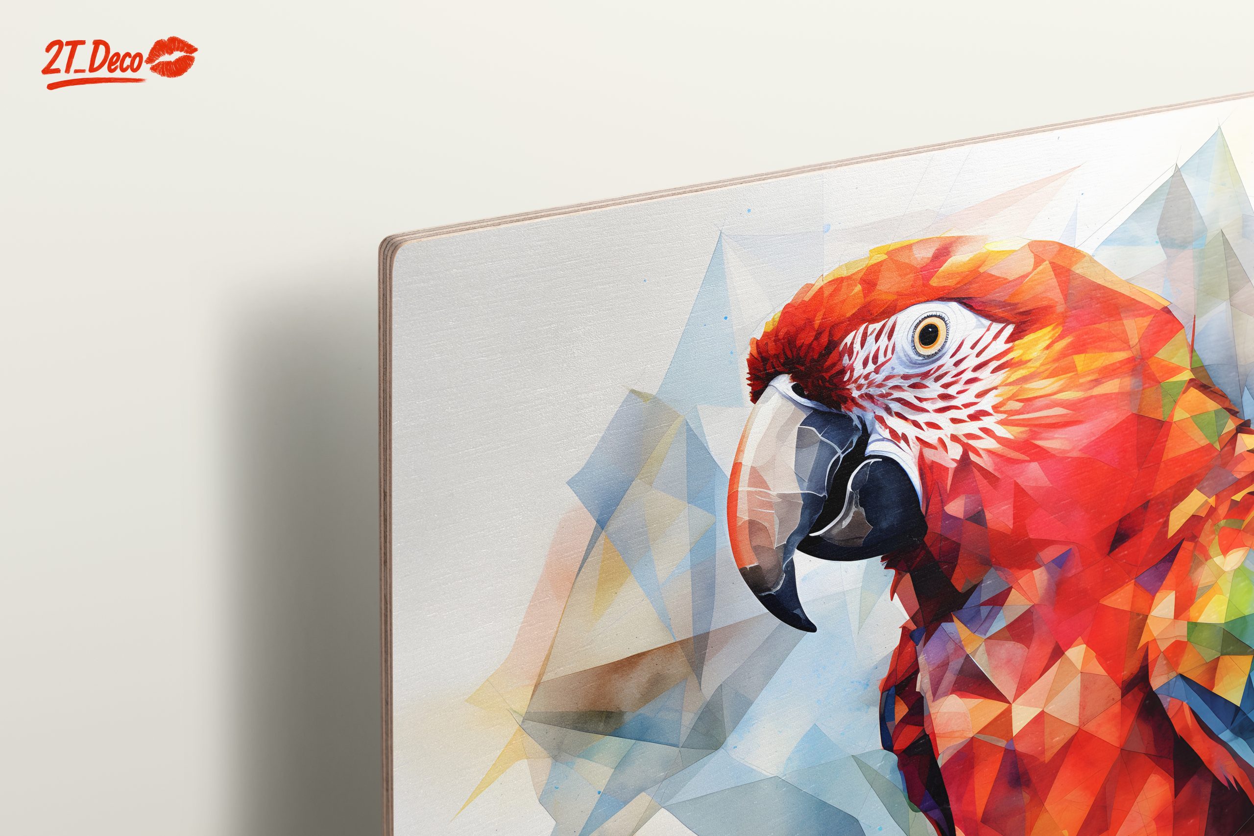 Vibrant Geometric Parrot Artwork - Image 15
