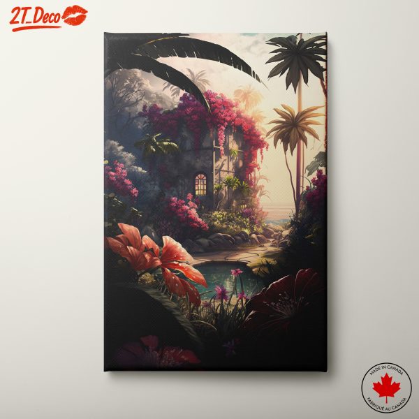 Tropical Paradise with Lush Flora
