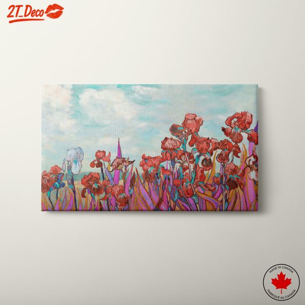 Colorful Floral Arrangement with Abstract Elements