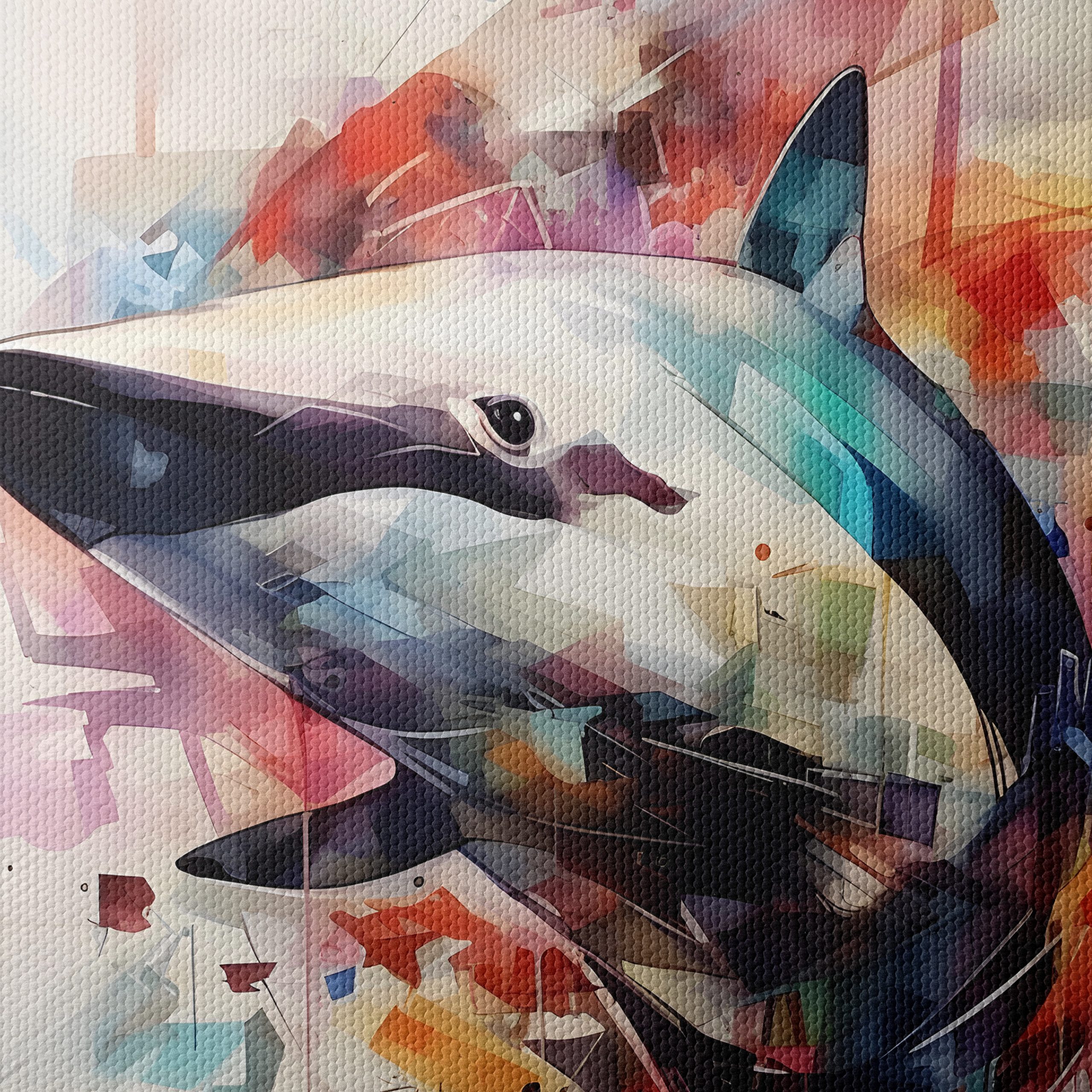 Vibrant Shark Abstract Art - Image 4