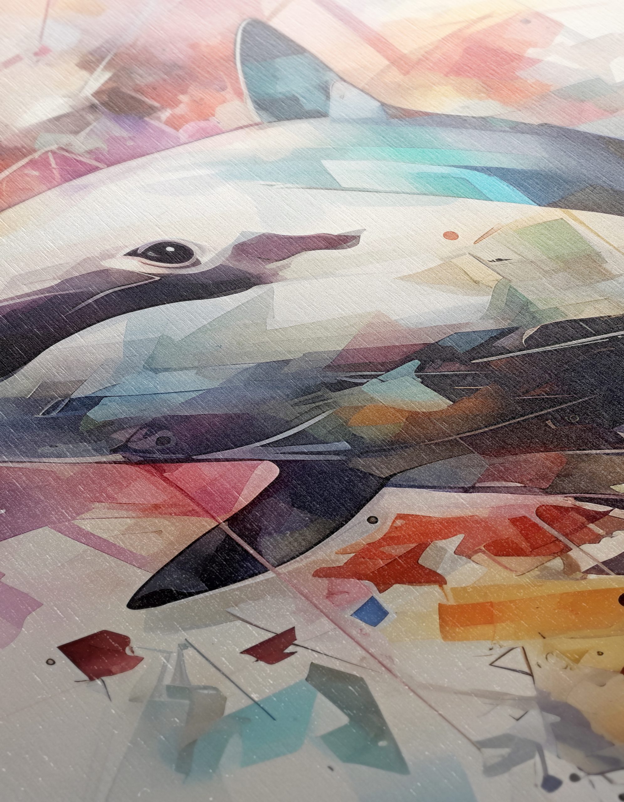 Vibrant Shark Abstract Art - Image 12