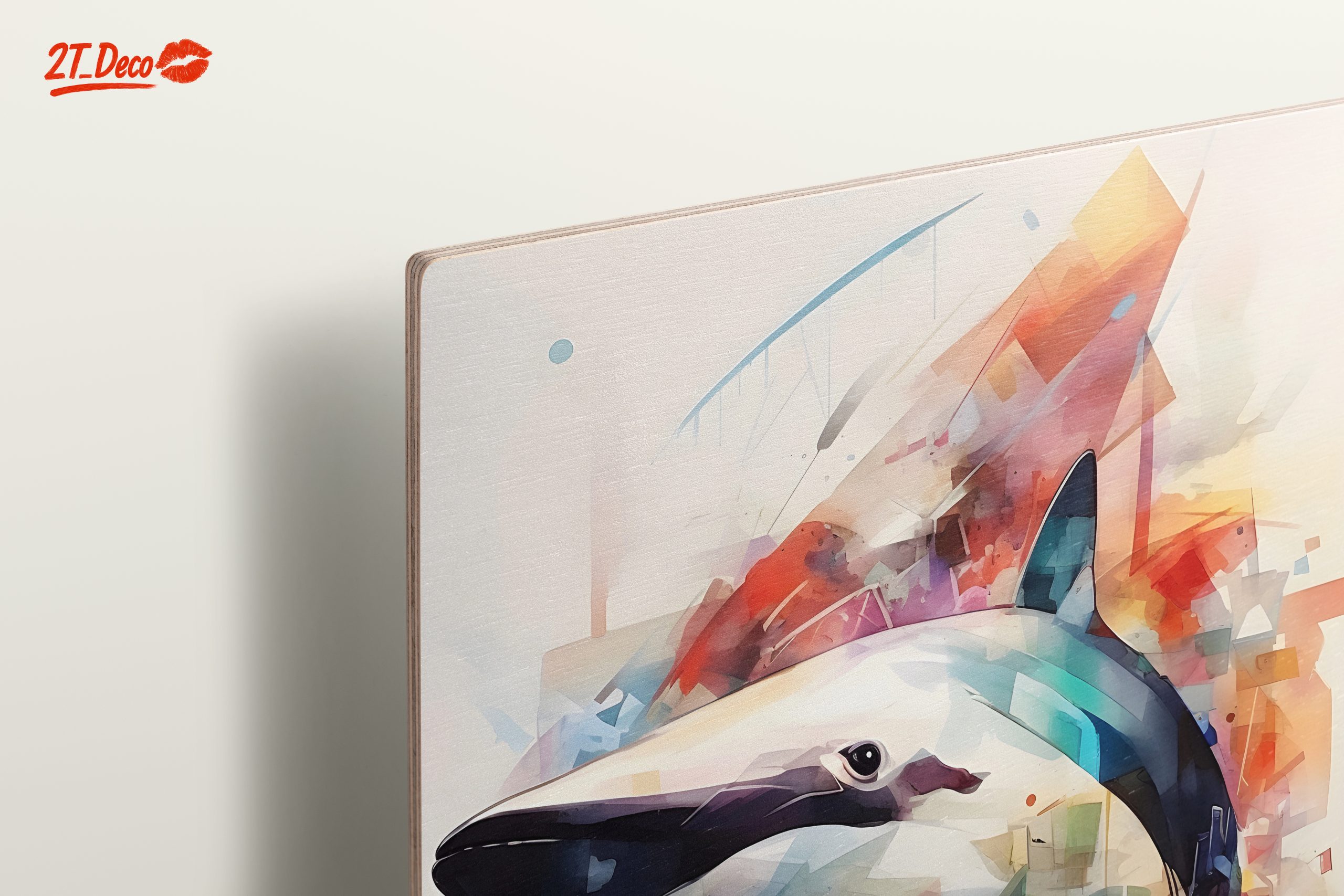 Vibrant Shark Abstract Art - Image 15