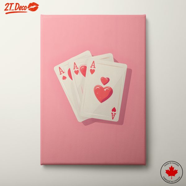 Colorful Playing Card Design with Hearts
