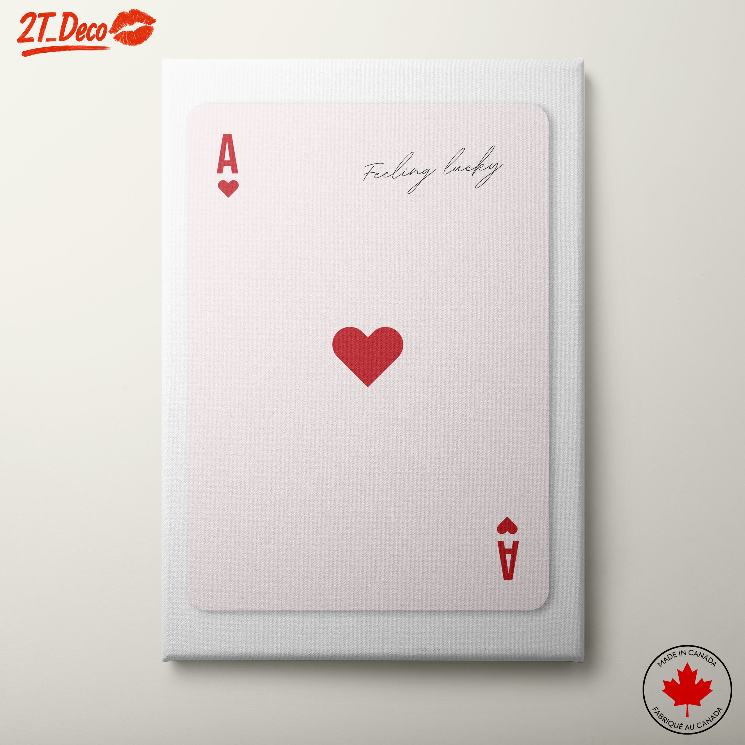 Stylized Playing Card with Heart Design