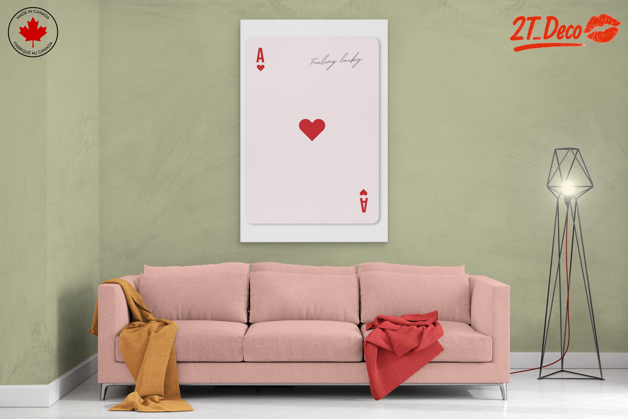 Stylized Playing Card with Heart Design - Image 2