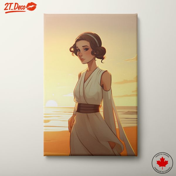 Stylized Animated Character Portrait at Sunset