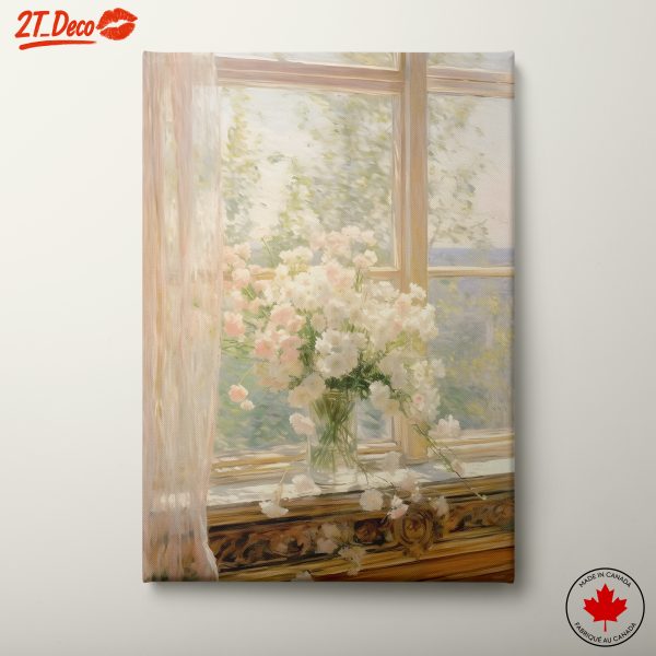 Delicate Floral Arrangement in Sunlit Window