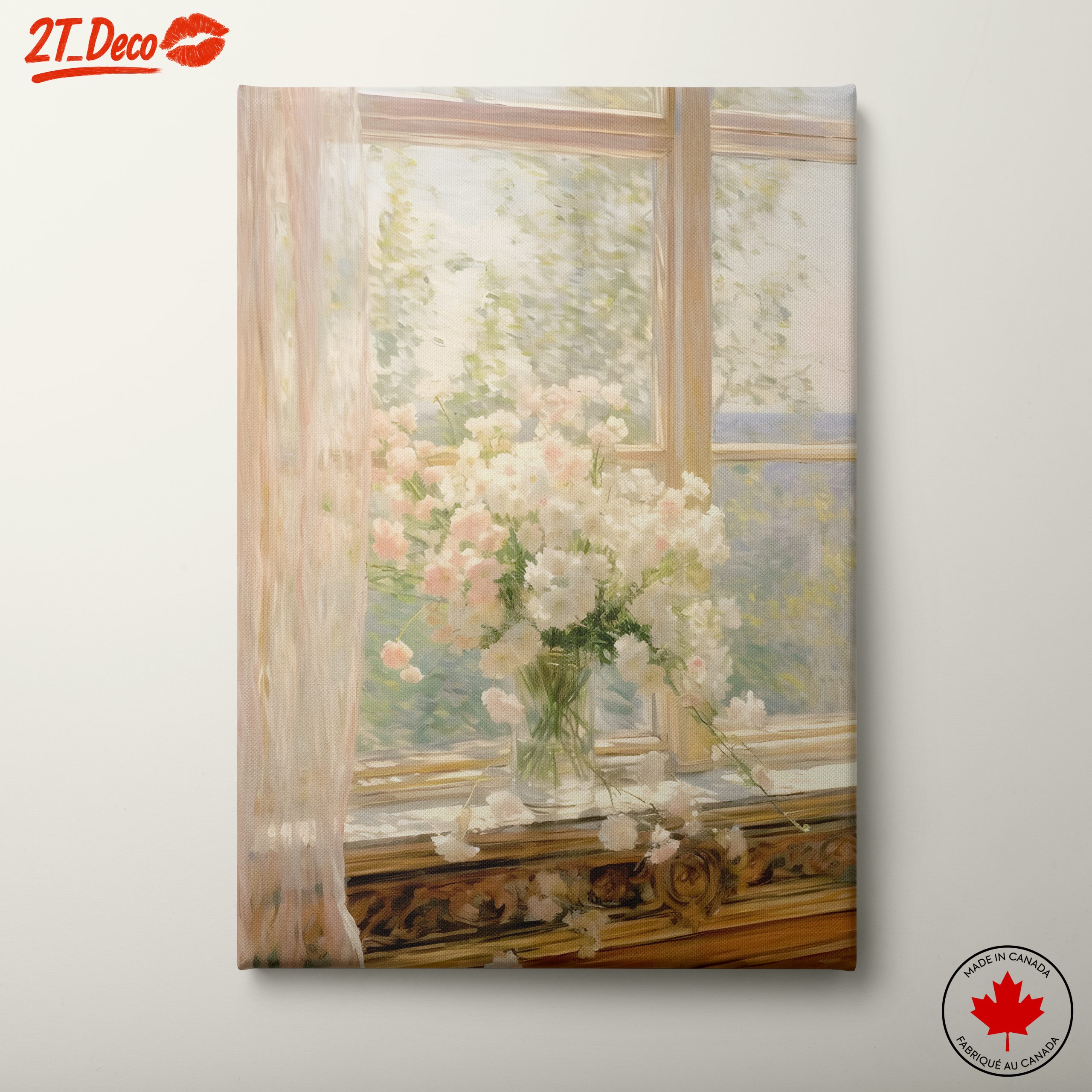 Delicate Floral Arrangement in Sunlit Window