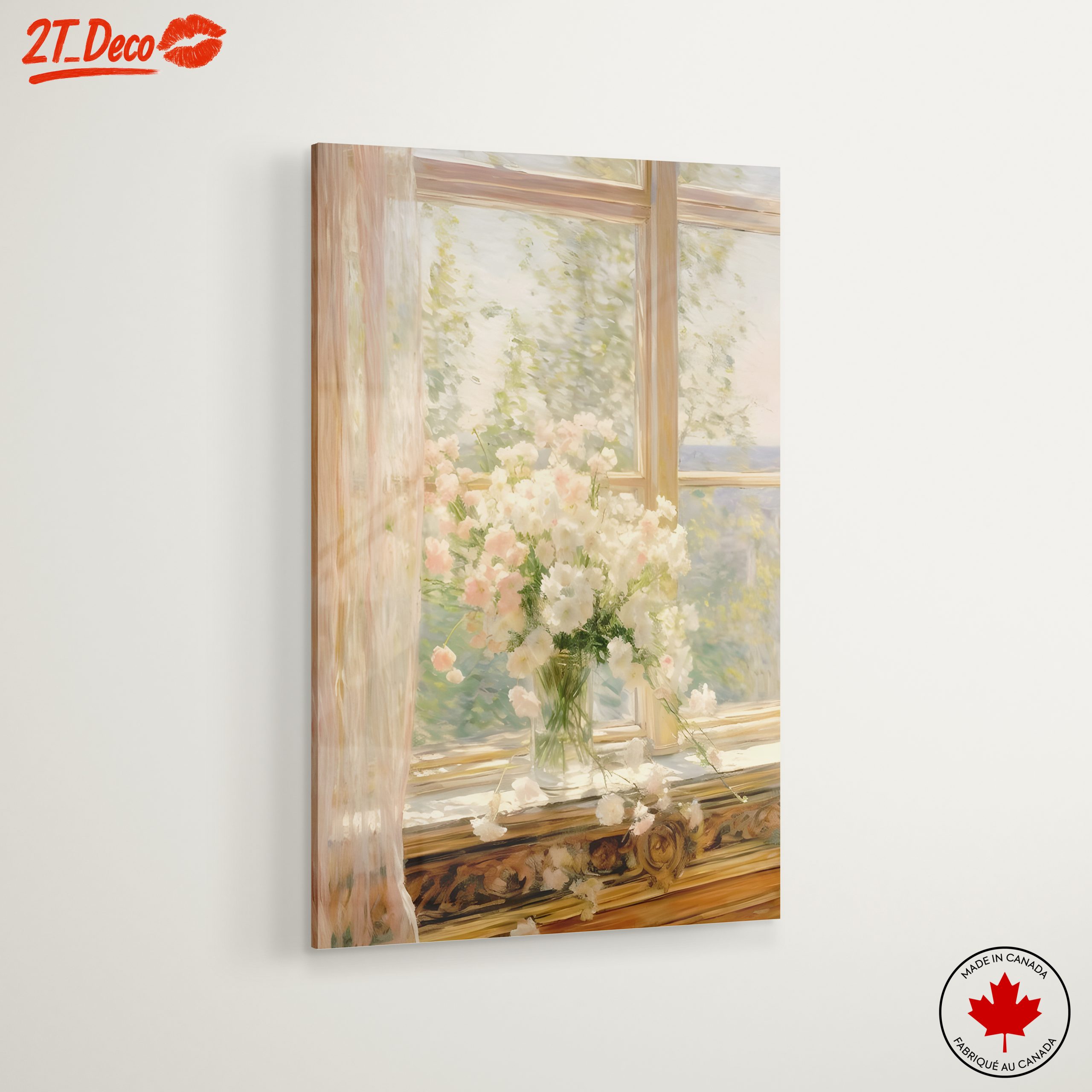 Delicate Floral Arrangement in Sunlit Window - Image 6