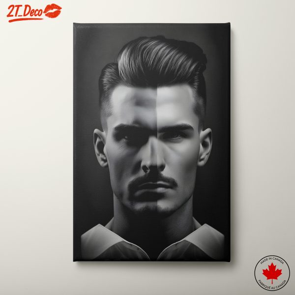 Stylish Monochrome Character Illustration