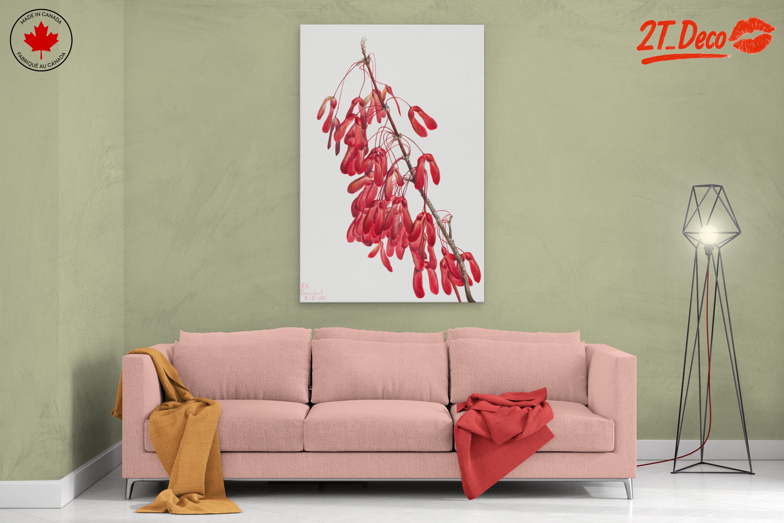Delicate Floral Arrangement with Red Seeds - Image 2