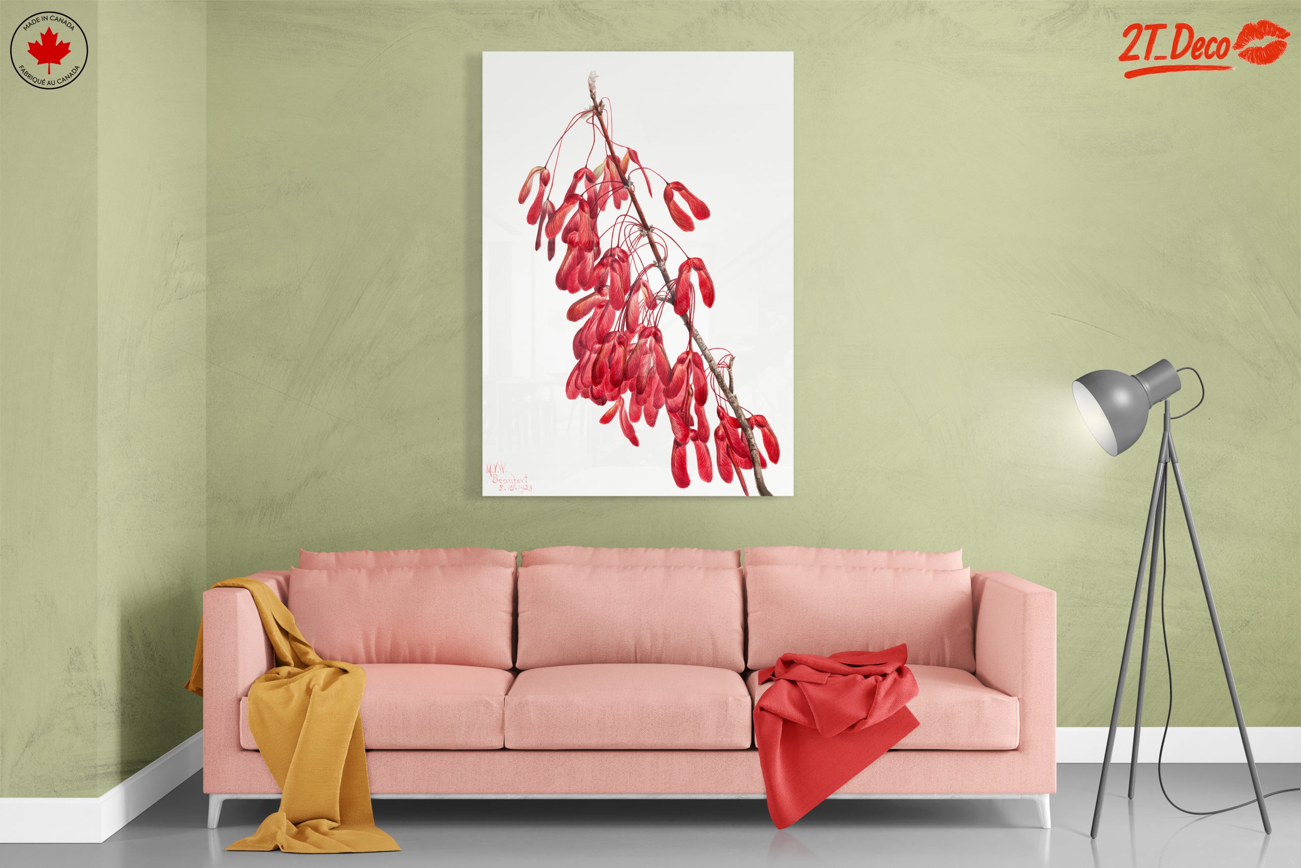 Delicate Floral Arrangement with Red Seeds - Image 7