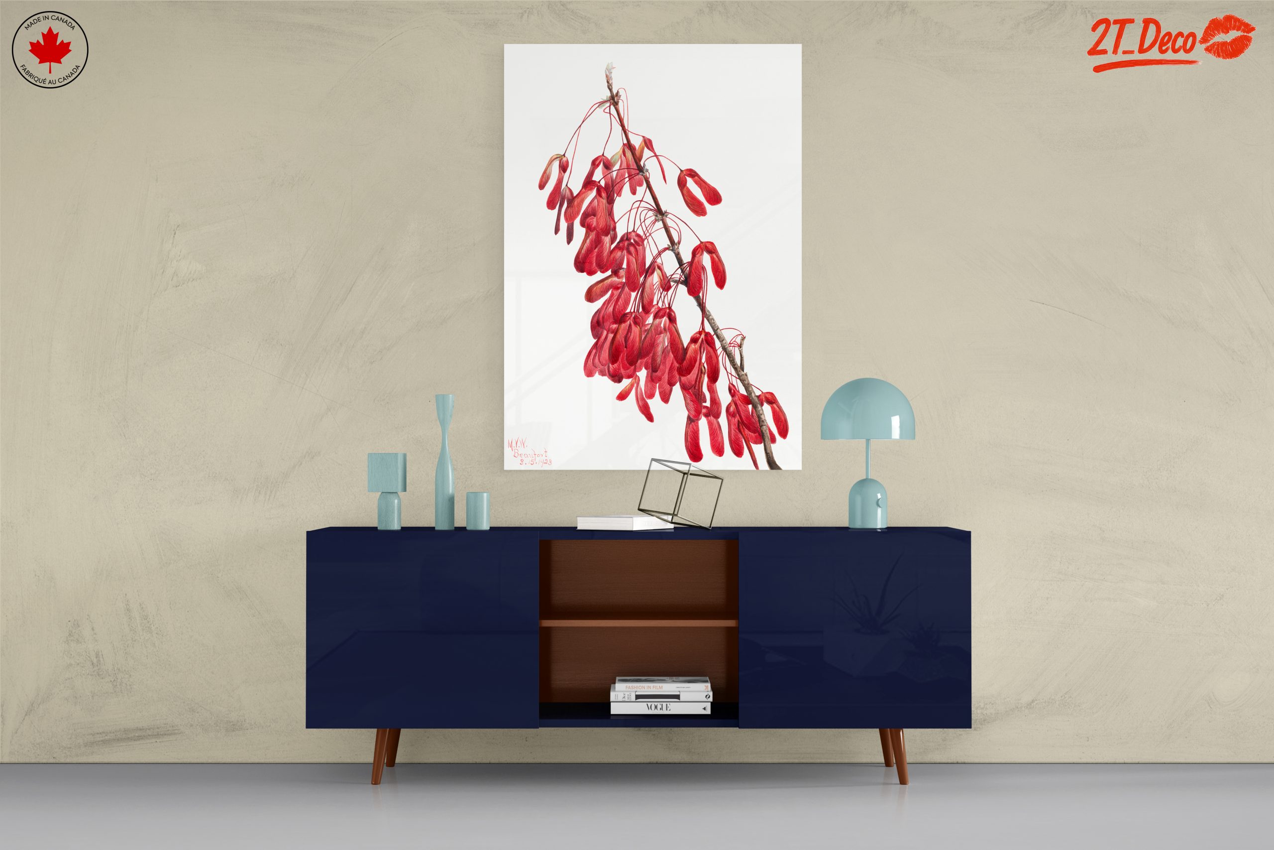 Delicate Floral Arrangement with Red Seeds - Image 8