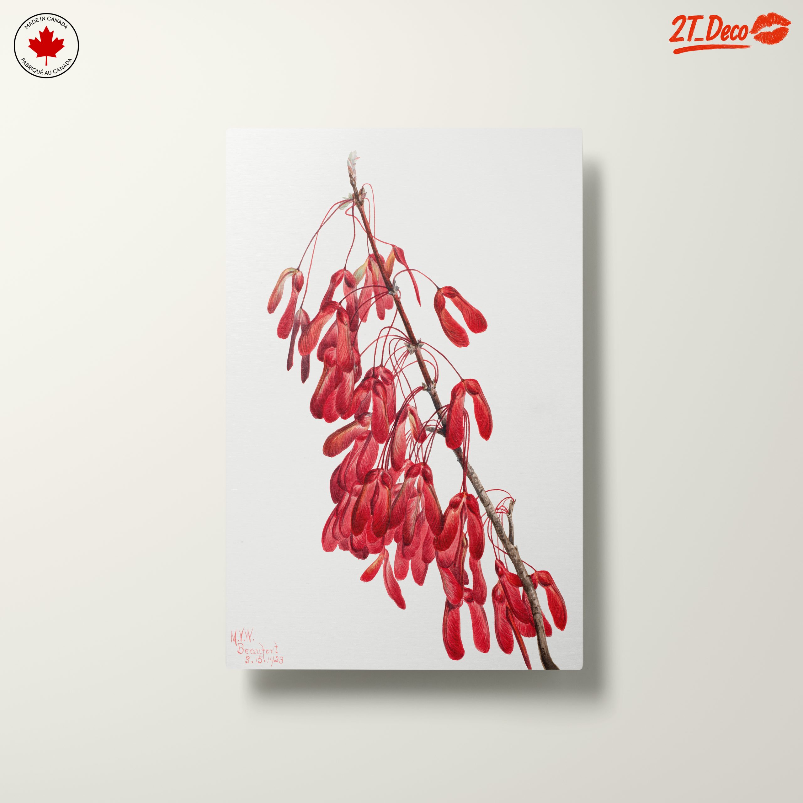 Delicate Floral Arrangement with Red Seeds - Image 10