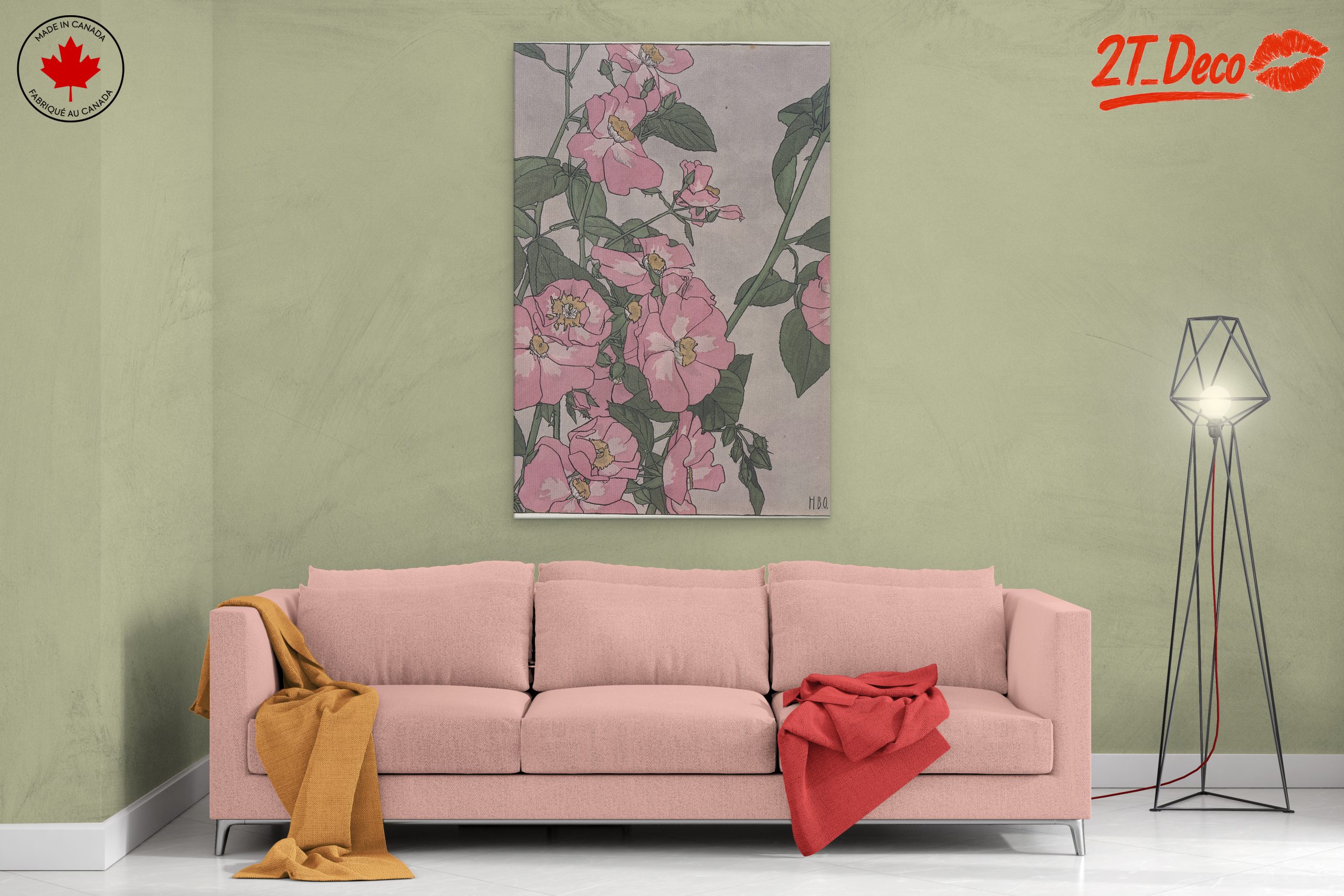 Pink Flower Botanical Artwork - Image 2