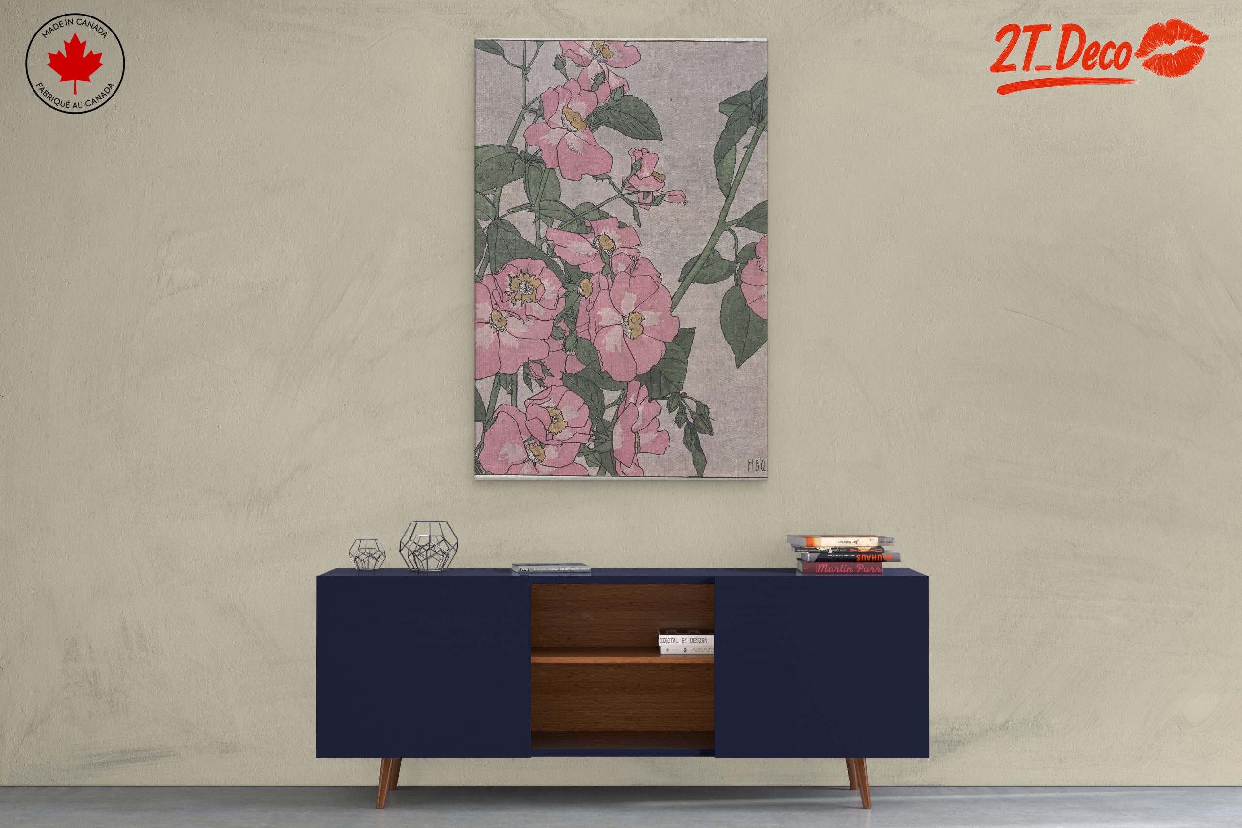 Pink Flower Botanical Artwork - Image 3