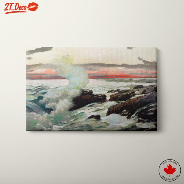 Dramatic Seascape with Crashing Waves