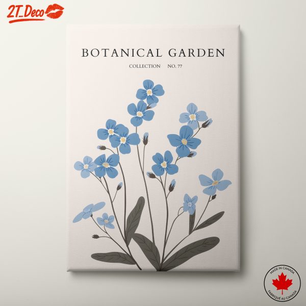 Beautiful Blue Floral Botanical Art