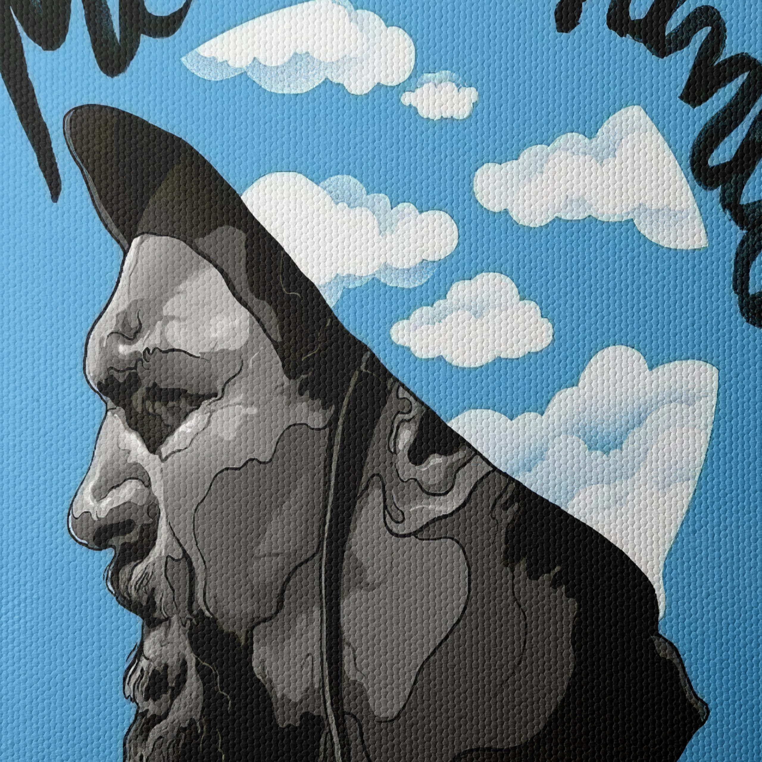 Mediterranean Character Illustration with Clouds - Image 4