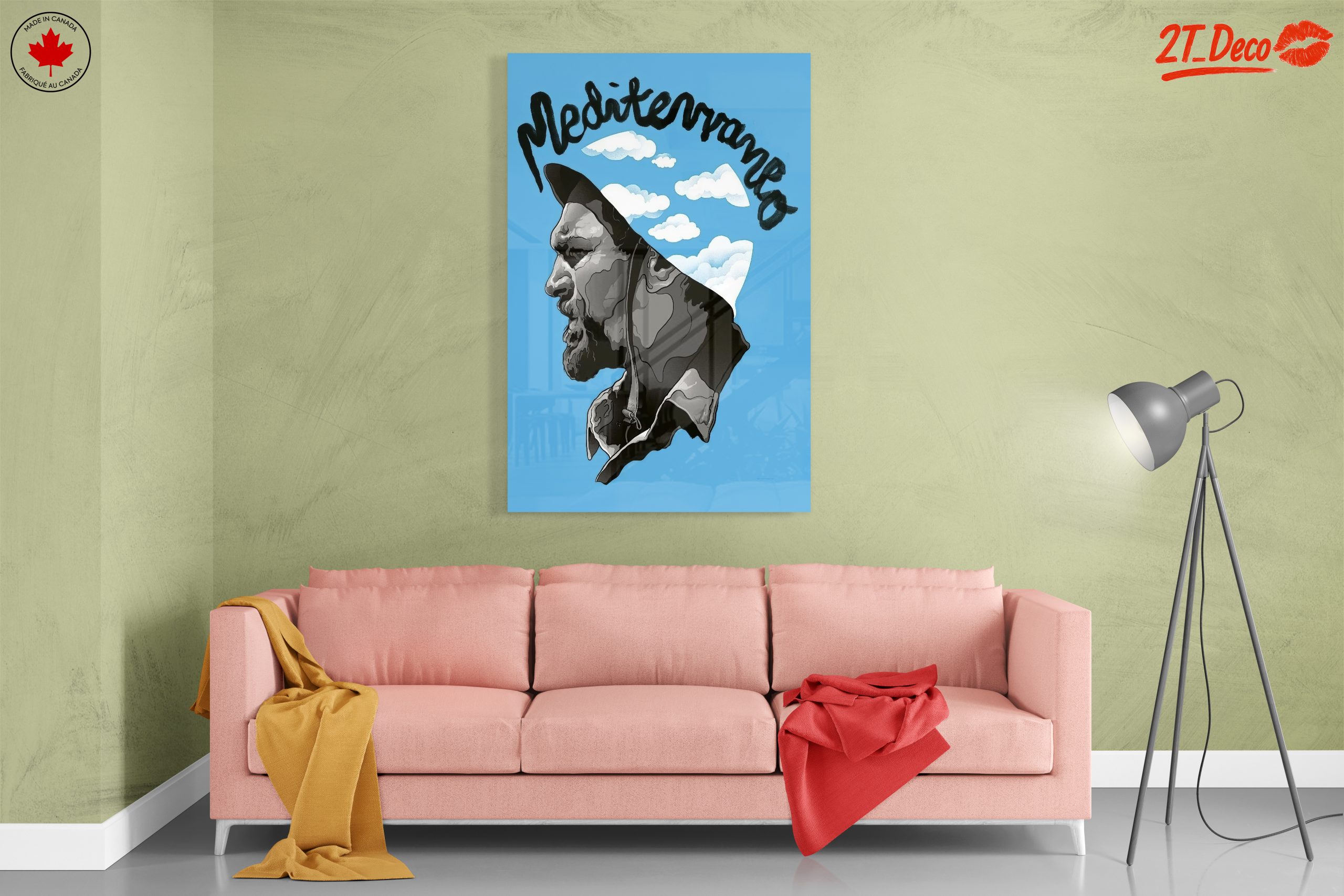 Mediterranean Character Illustration with Clouds - Image 7
