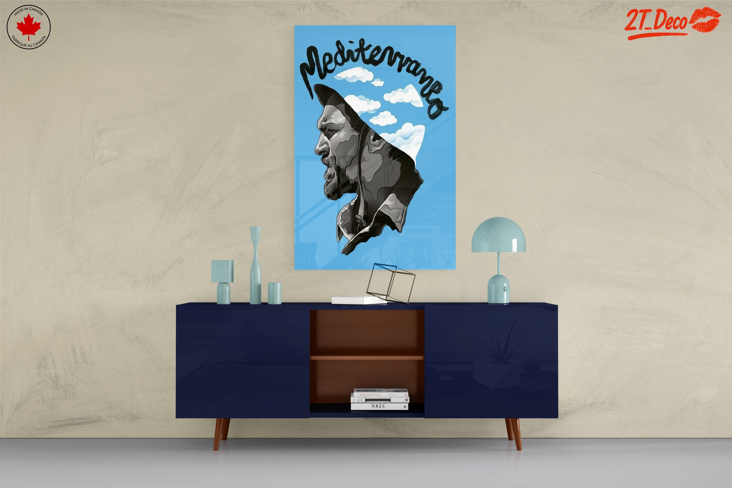Mediterranean Character Illustration with Clouds - Image 8