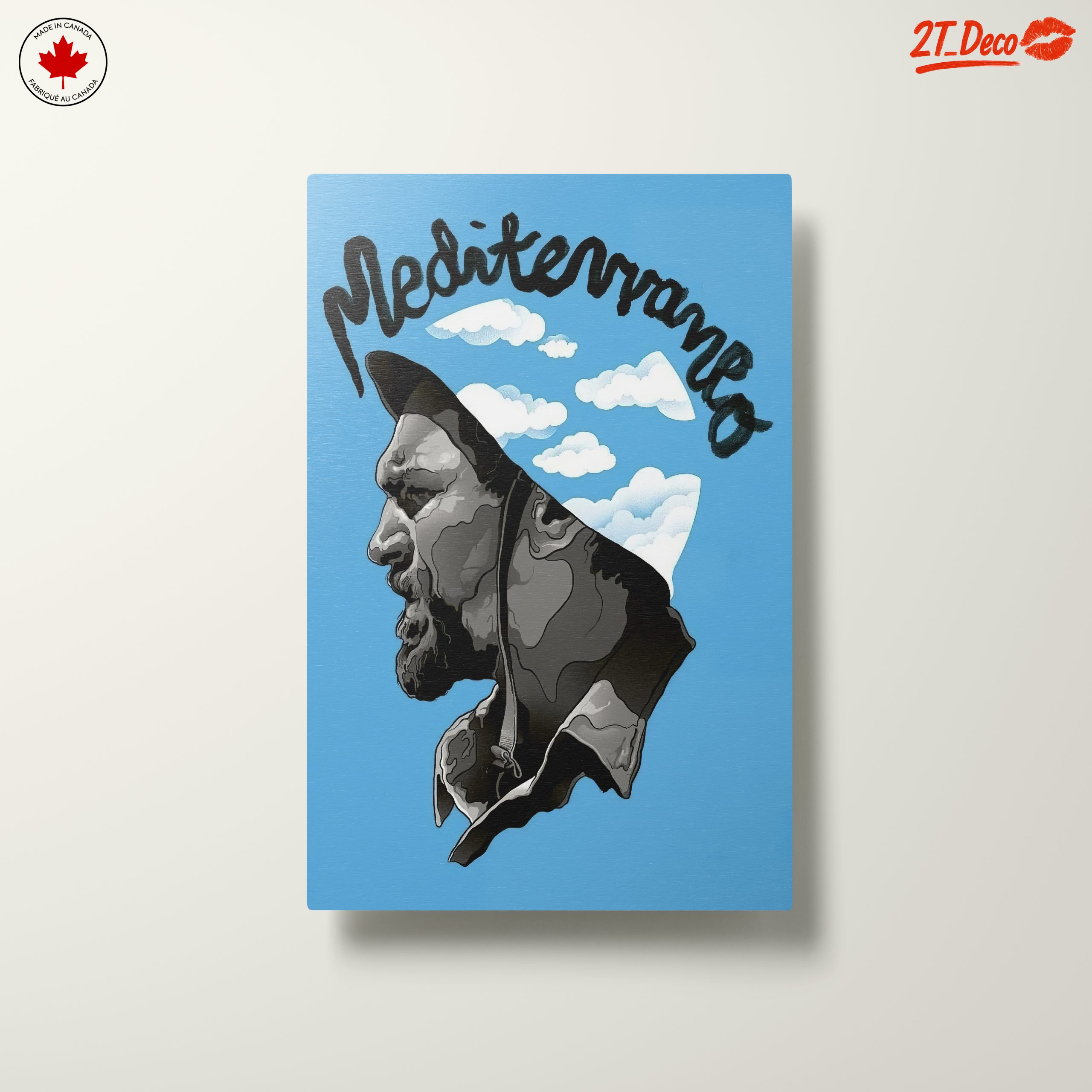 Mediterranean Character Illustration with Clouds - Image 10