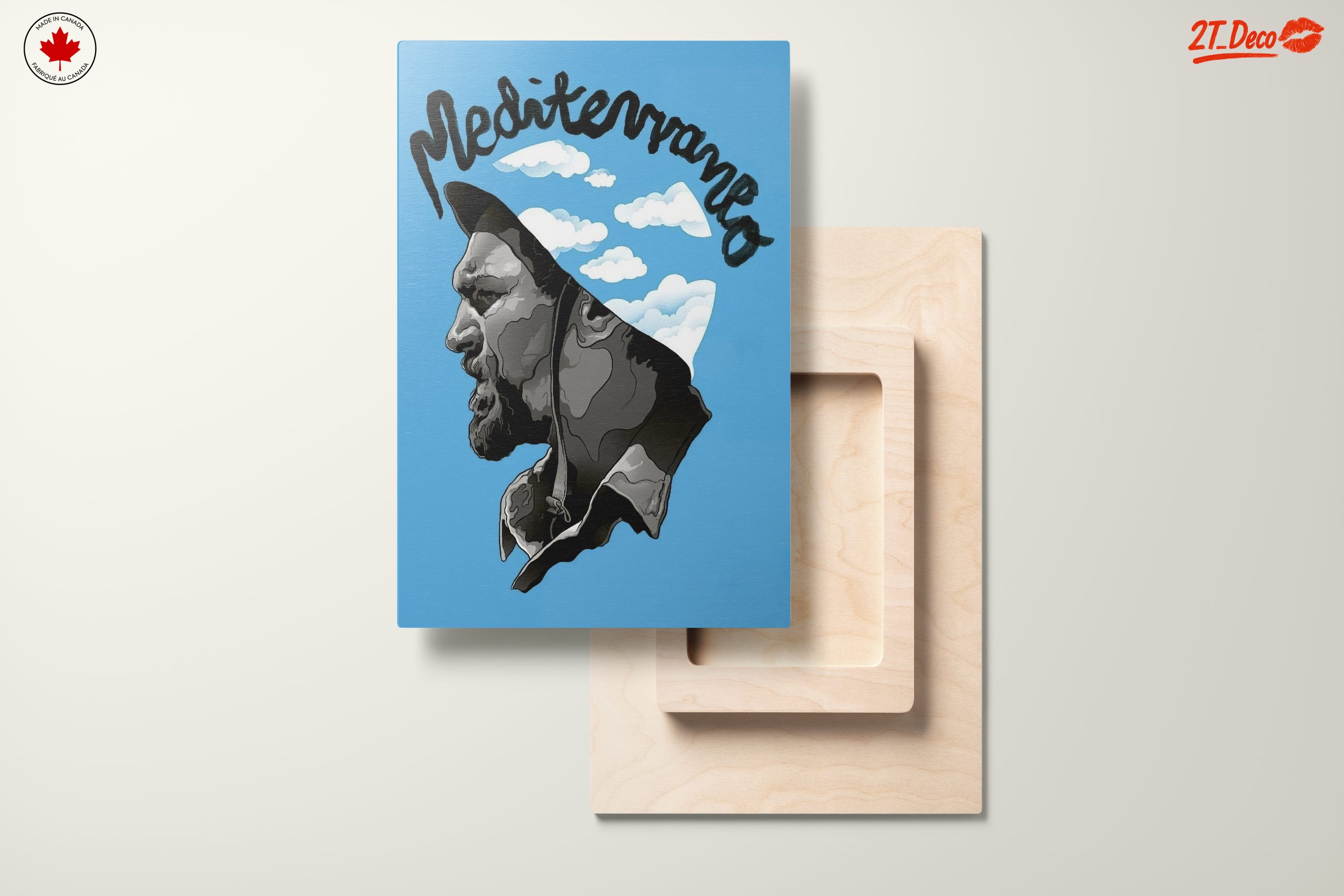 Mediterranean Character Illustration with Clouds - Image 11