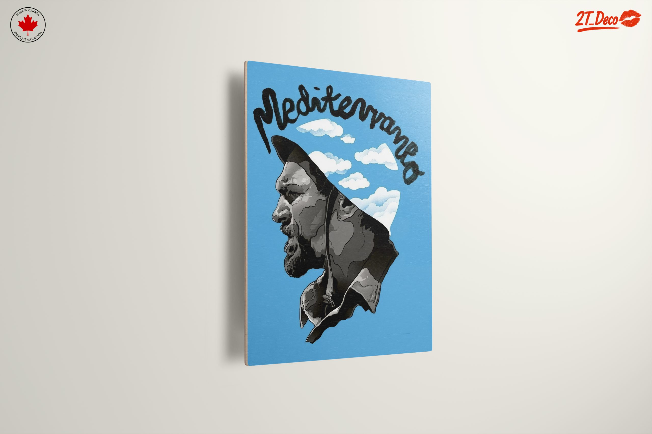 Mediterranean Character Illustration with Clouds - Image 13