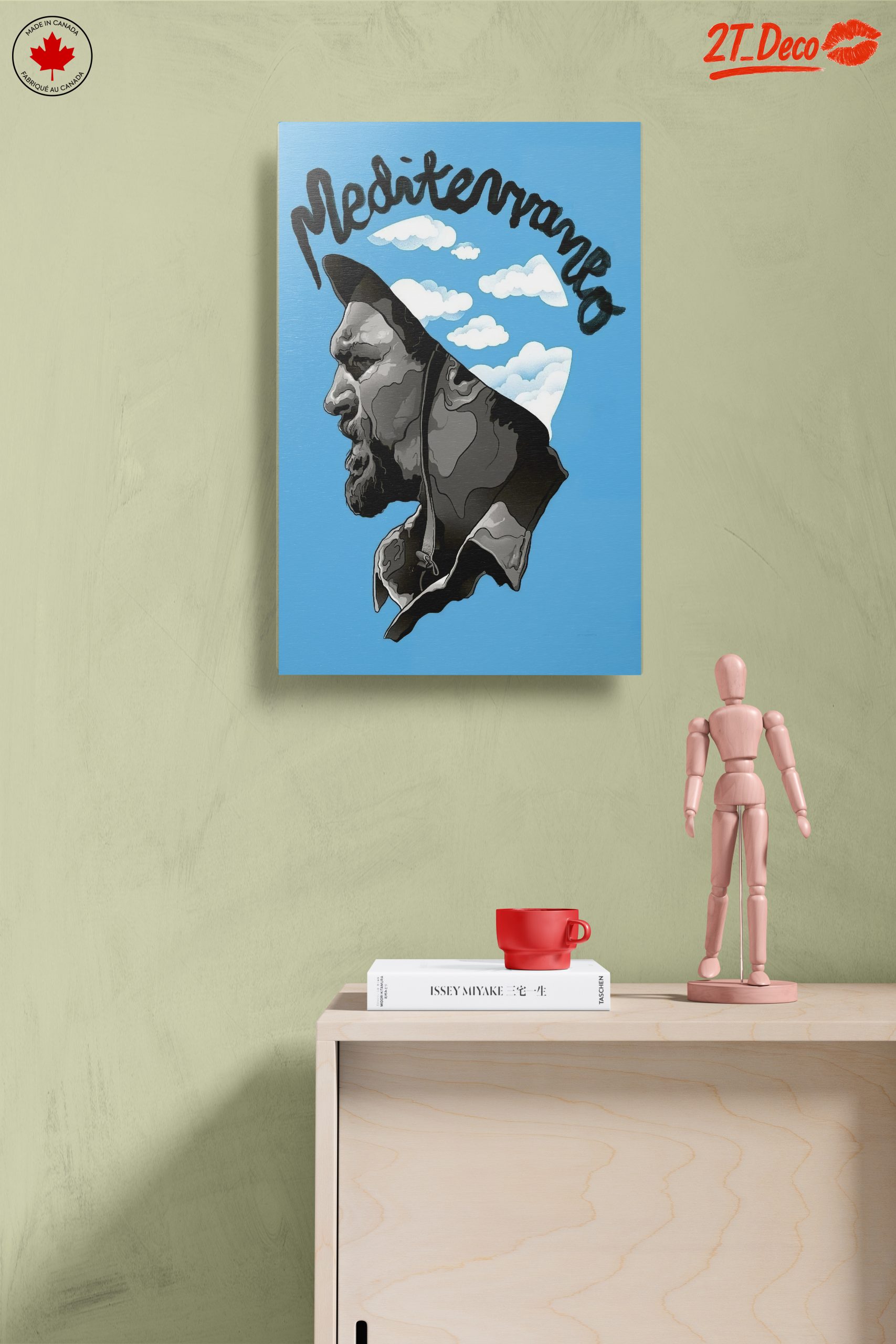 Mediterranean Character Illustration with Clouds - Image 14