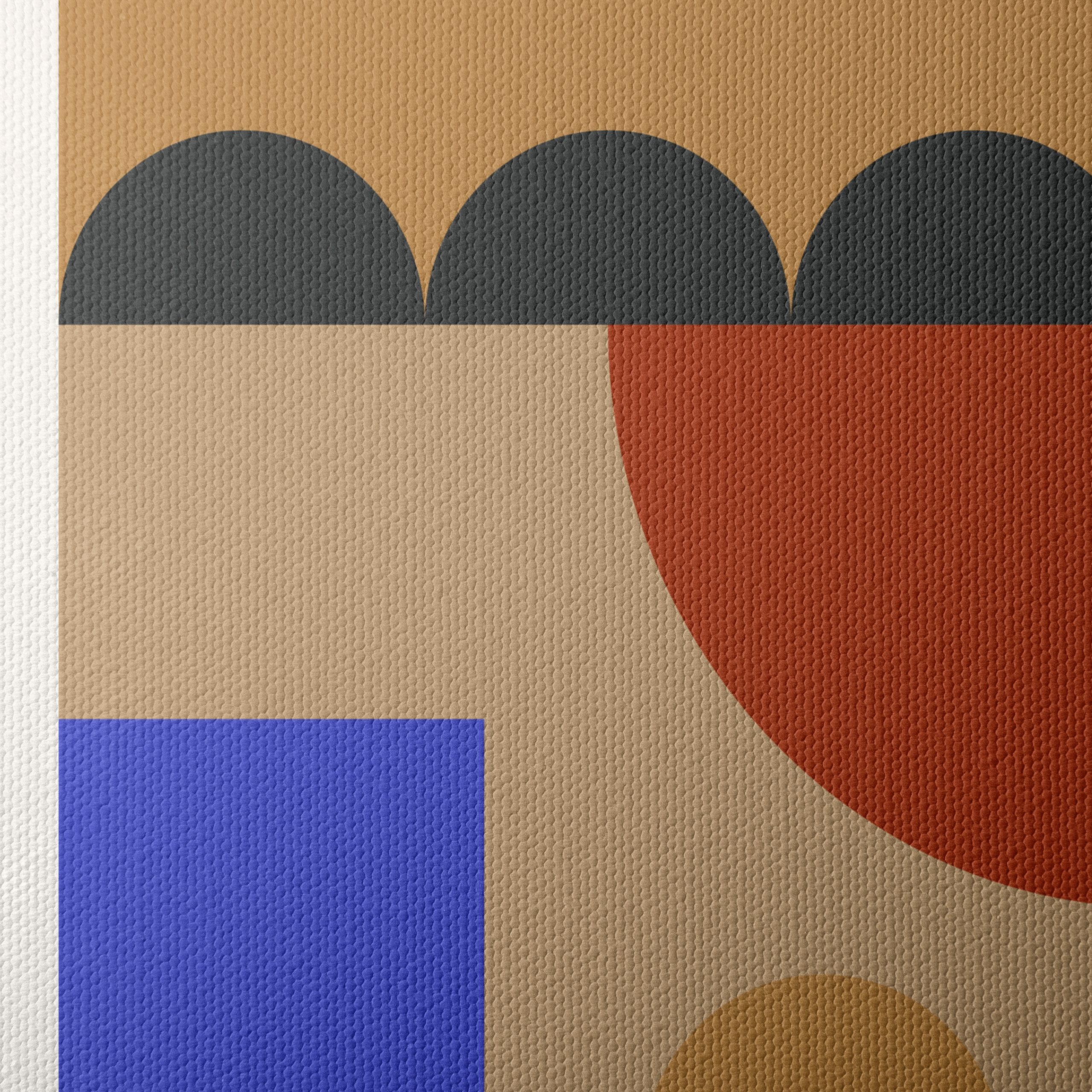 Geometric Abstract Artwork in Warm Tones - Image 4