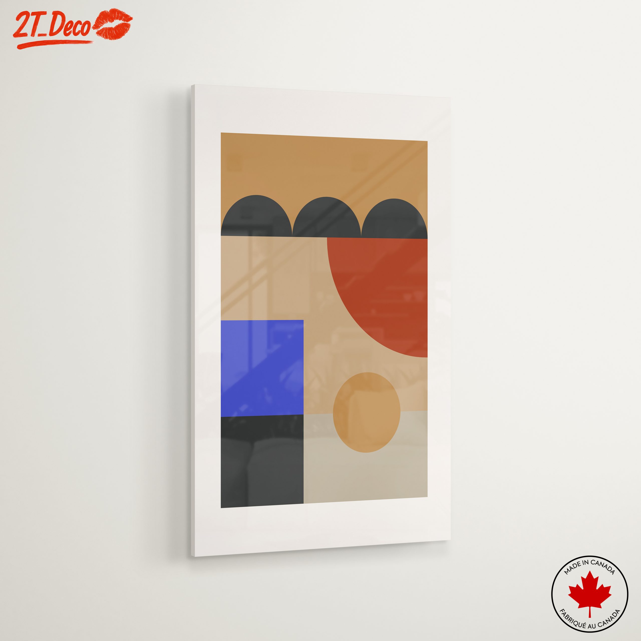 Geometric Abstract Artwork in Warm Tones - Image 6