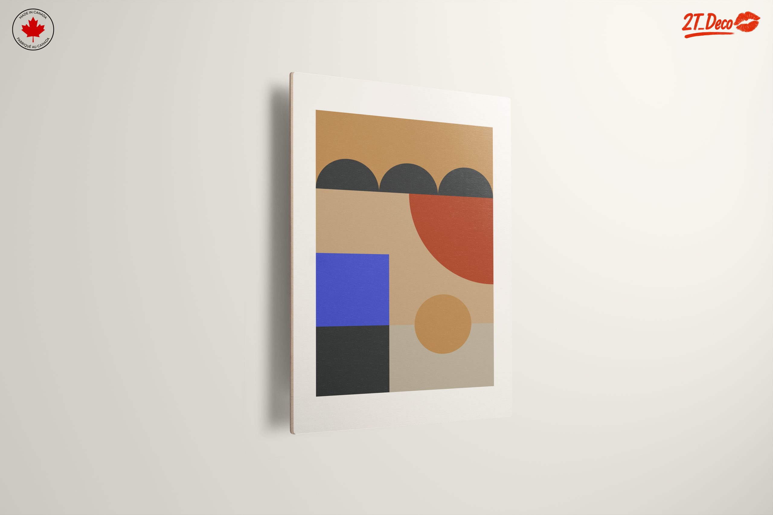 Geometric Abstract Artwork in Warm Tones - Image 13