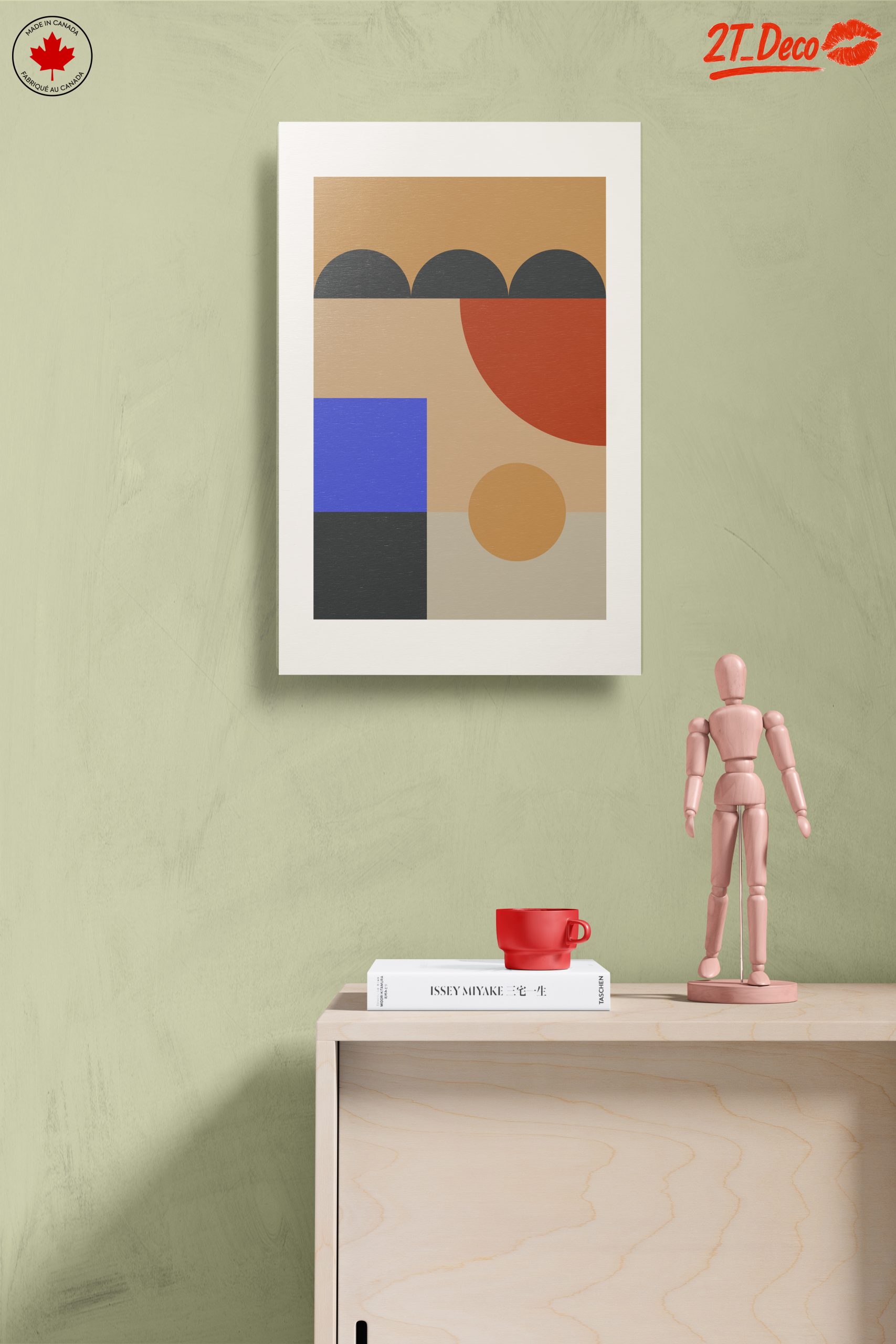 Geometric Abstract Artwork in Warm Tones - Image 14