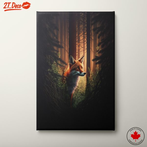 Fox in a Mystical Forest Setting