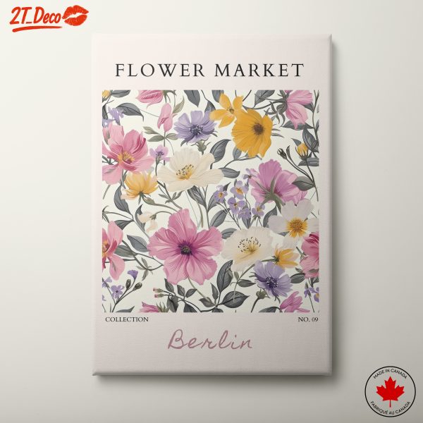 Elegant Flower Market Design Featuring Diverse Blooms