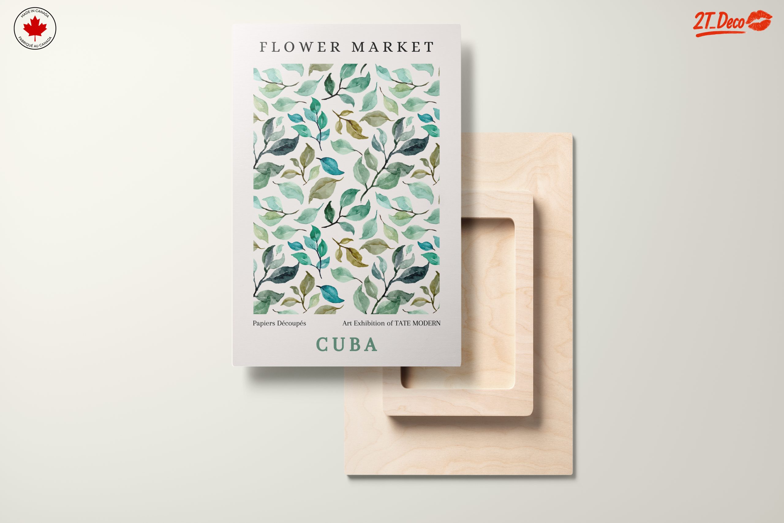 Flower Market Watercolor Leaves Art - Image 11