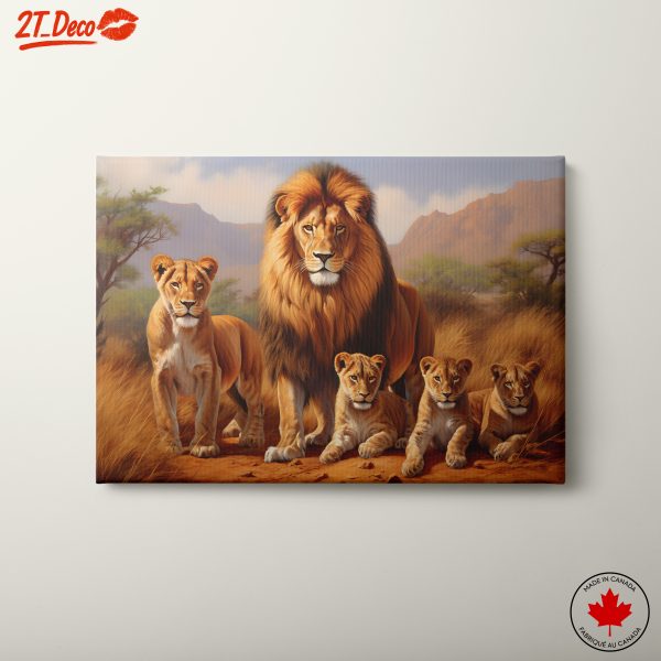 Majestic Lion and Lionesses in the Wild