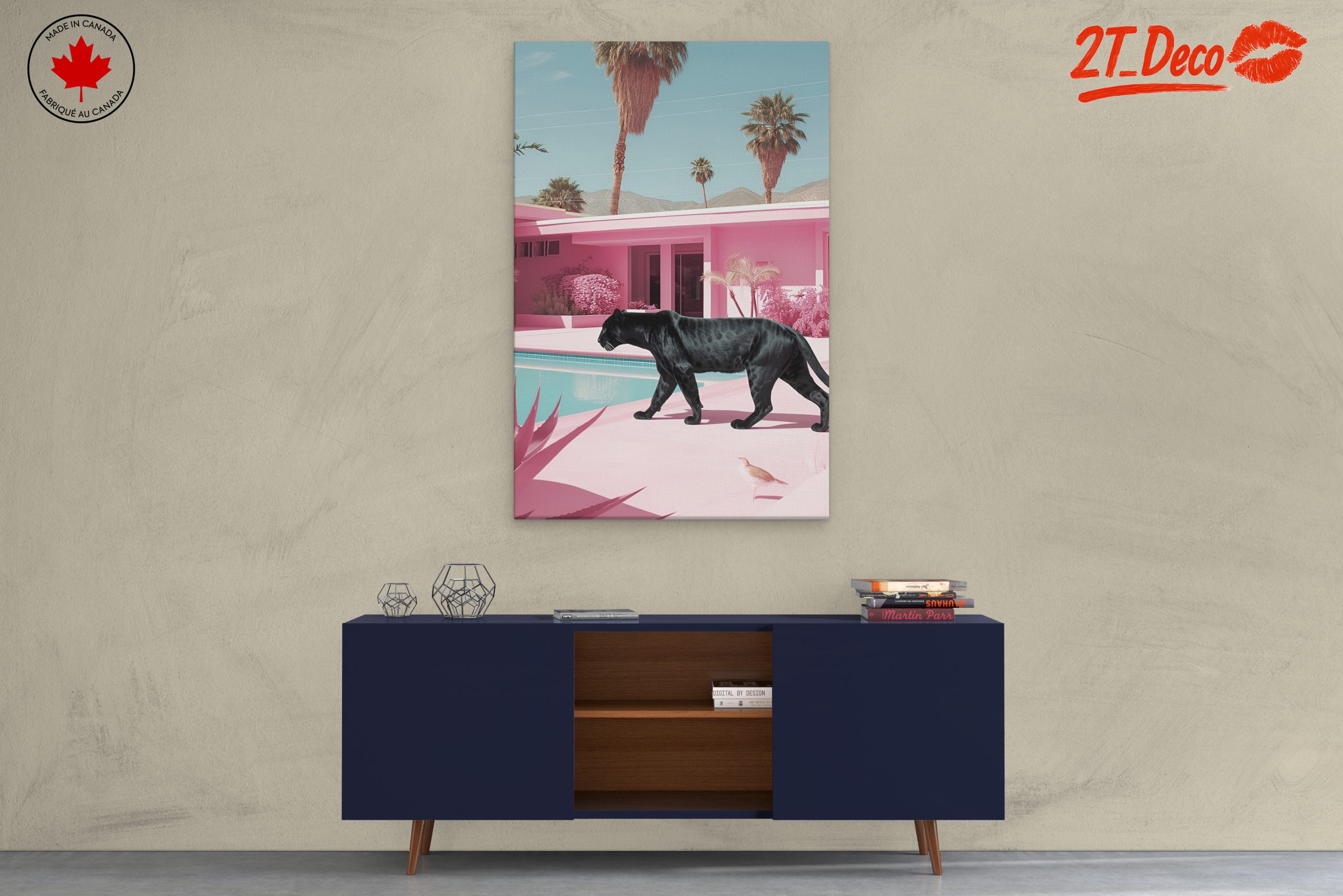 Black Panther Walking in a Colorful Urban Landscape - Image 3