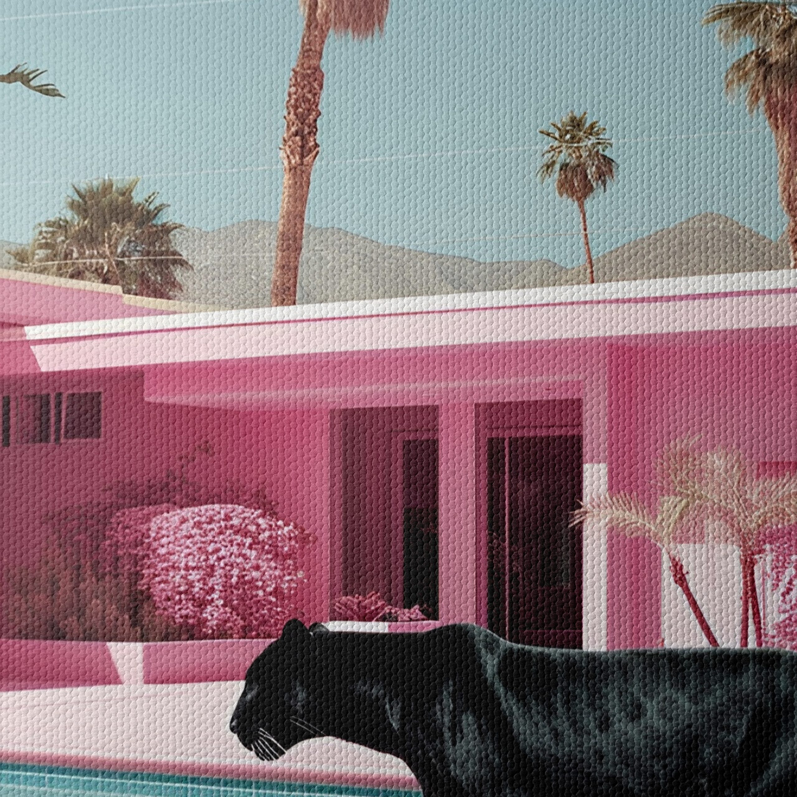 Black Panther Walking in a Colorful Urban Landscape - Image 4