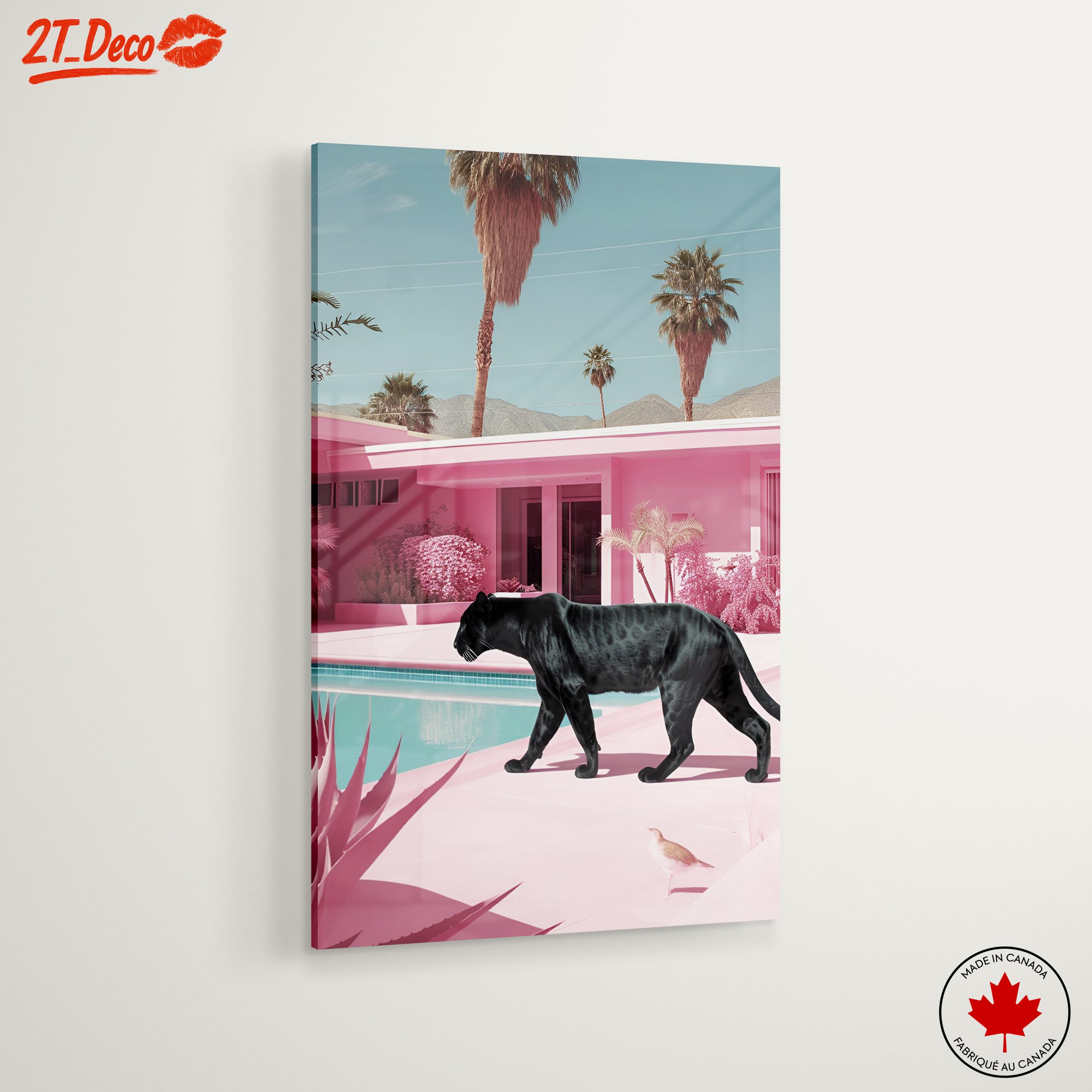 Black Panther Walking in a Colorful Urban Landscape - Image 6