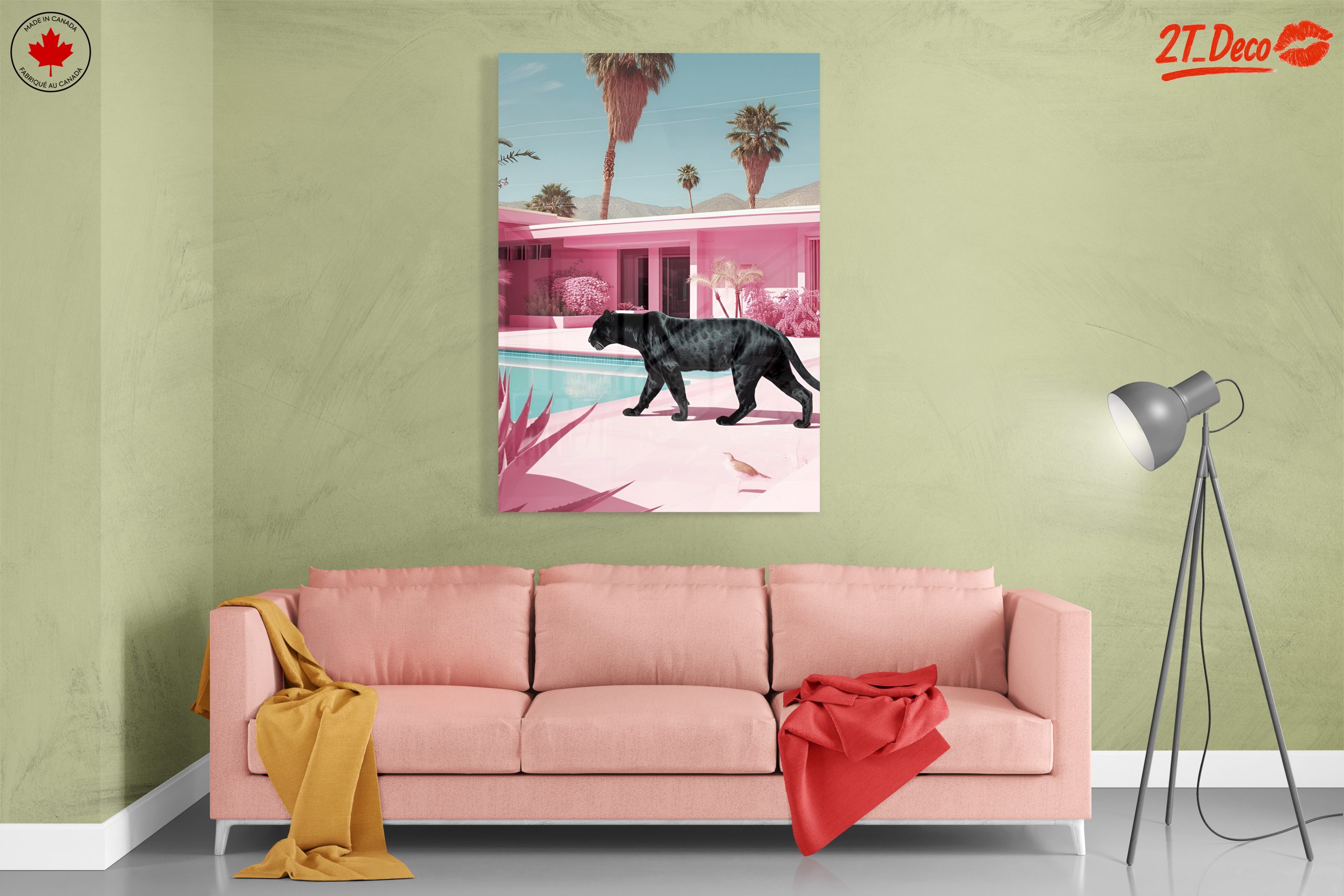 Black Panther Walking in a Colorful Urban Landscape - Image 7