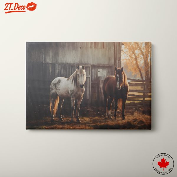 Stunning Horses in Rustic Farm Setting