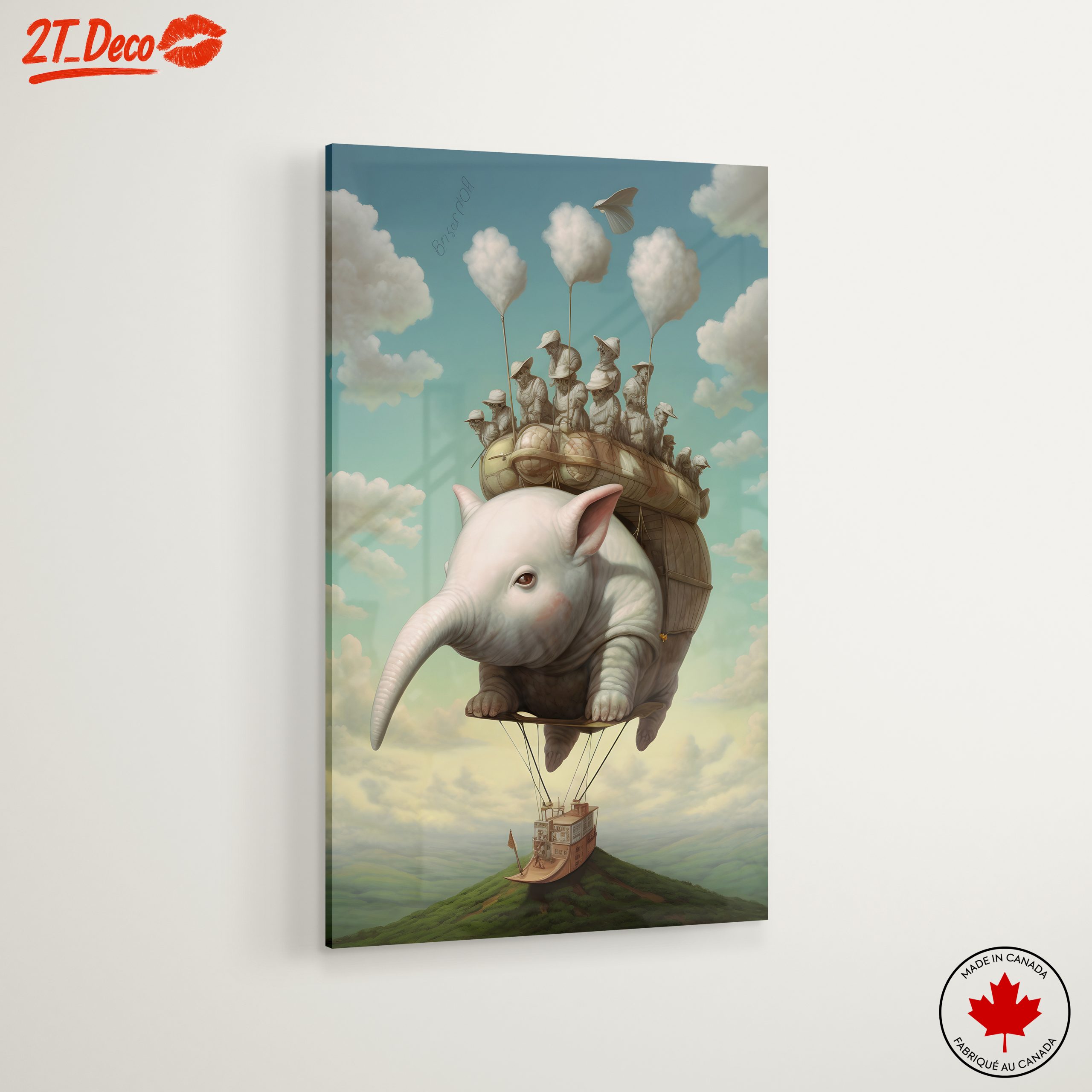 Whimsical Flying Elephant with Balloon - Image 6