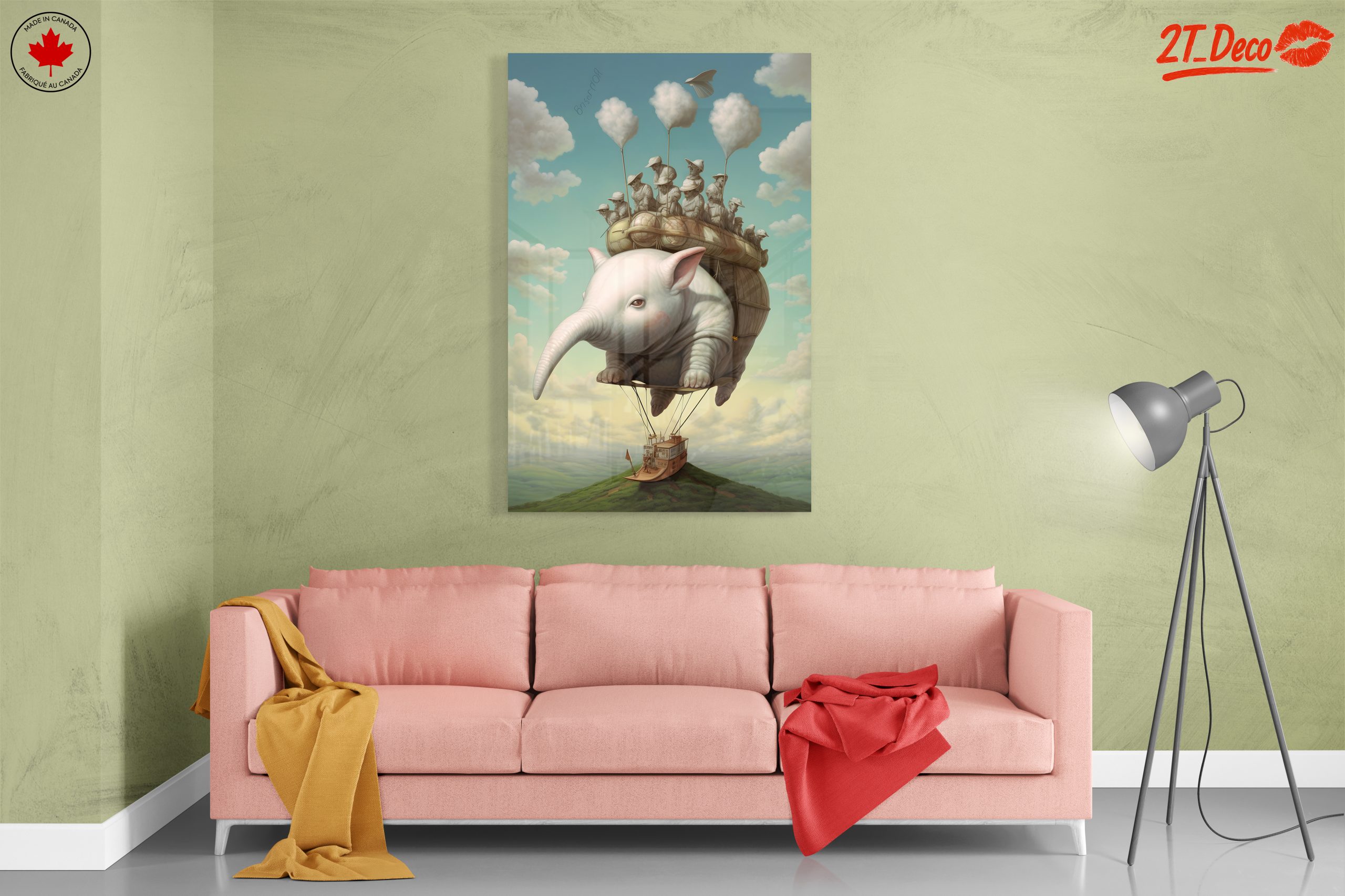 Whimsical Flying Elephant with Balloon - Image 7