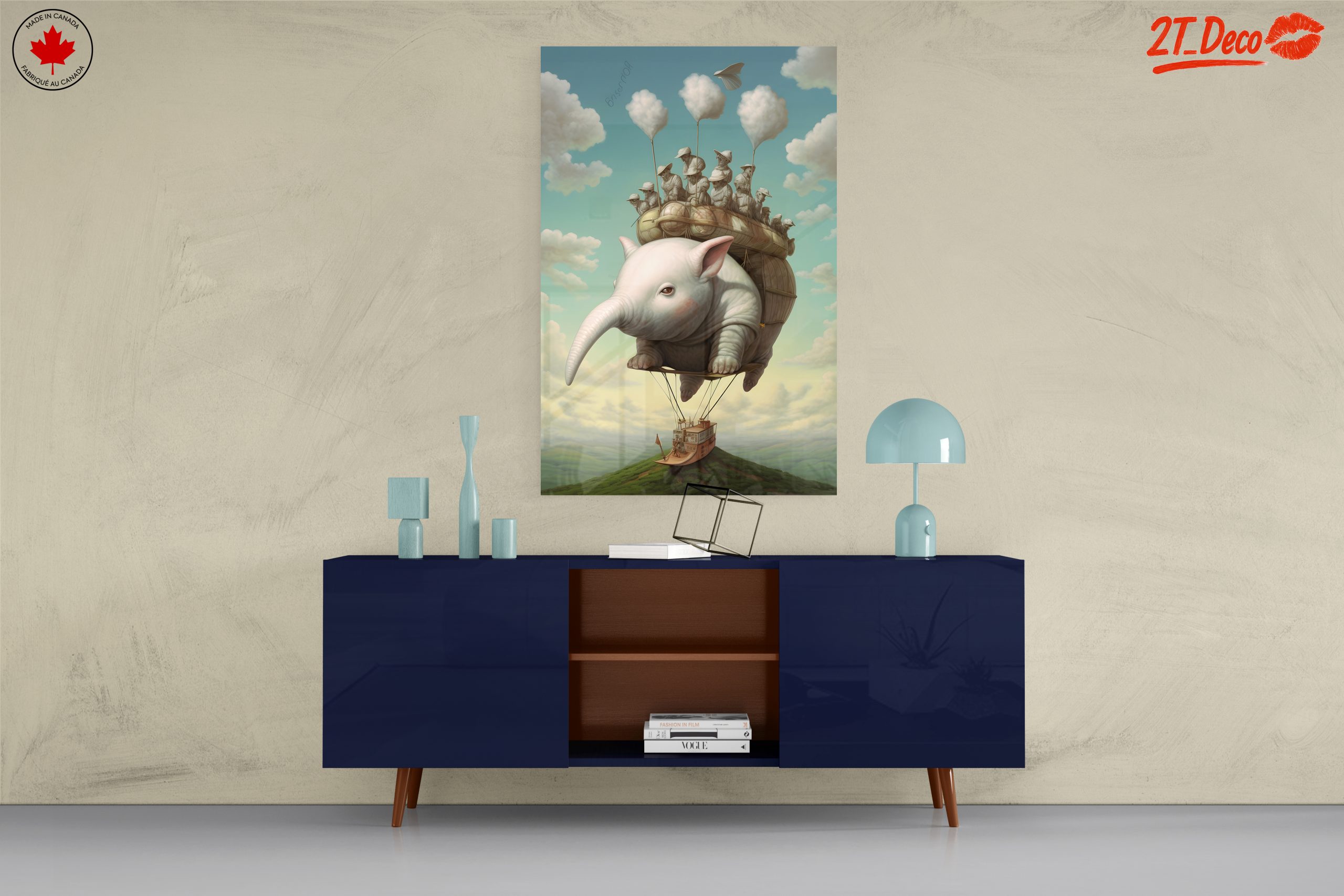 Whimsical Flying Elephant with Balloon - Image 8
